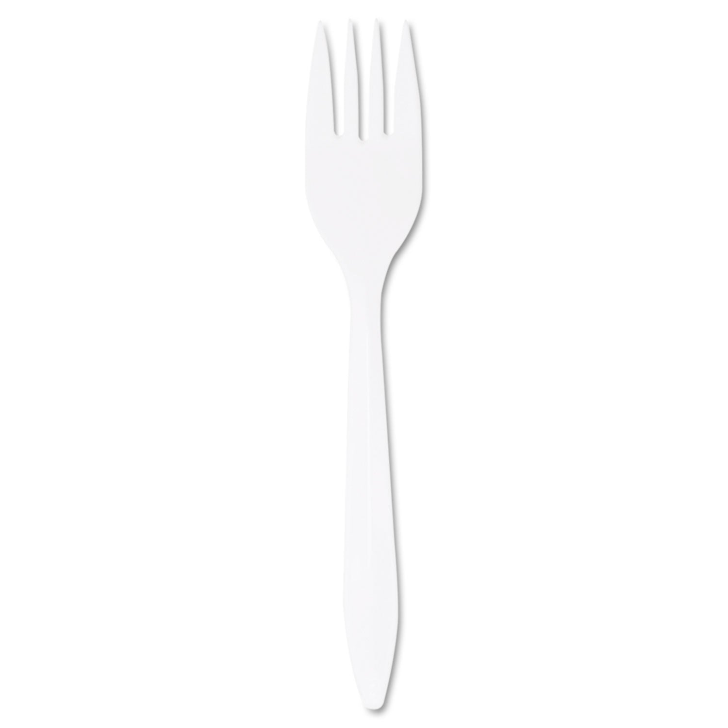 Style Setter Mediumweight Plastic Forks, White, 1000/Carton