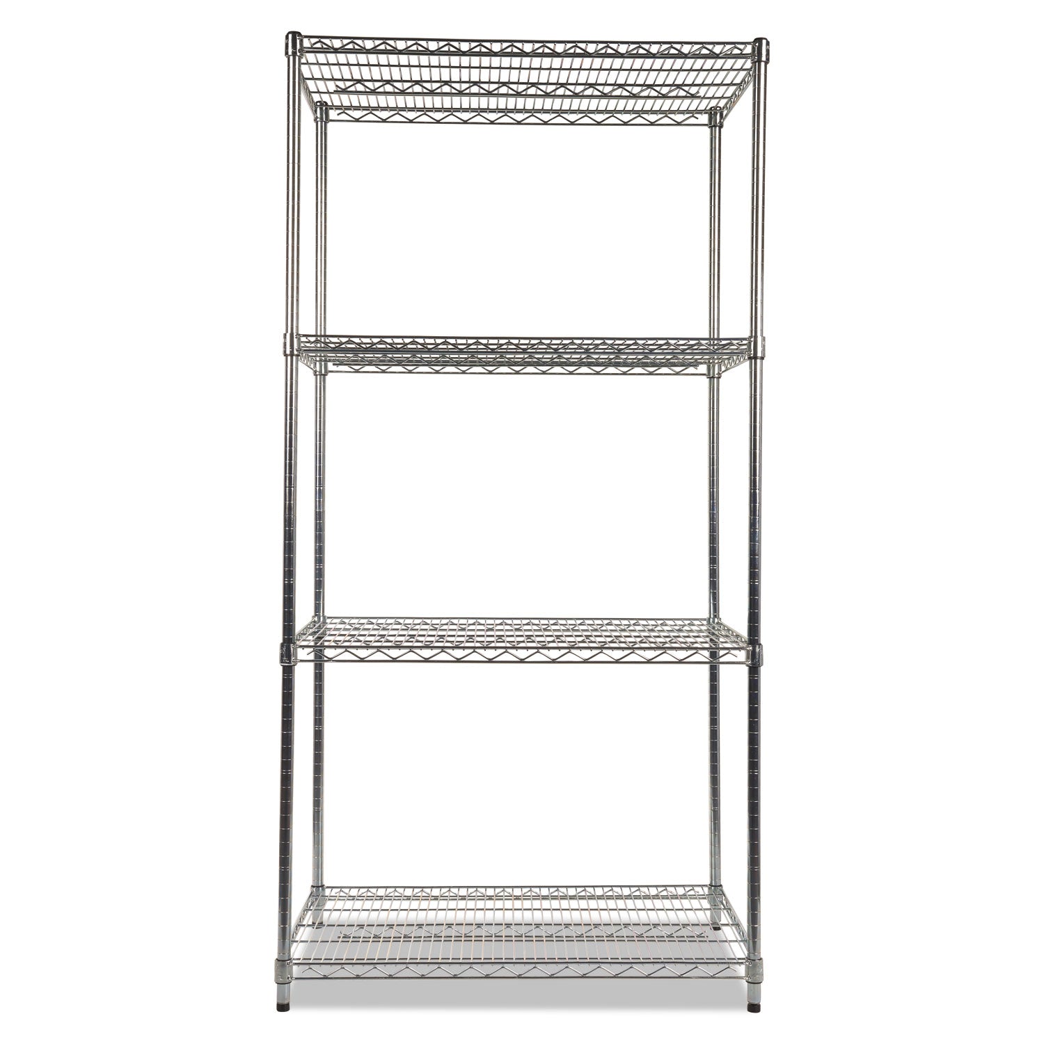 Alera® NSF Certified Industrial Four-Shelf Wire Shelving Kit, 36w x 24d x 72h, Silver