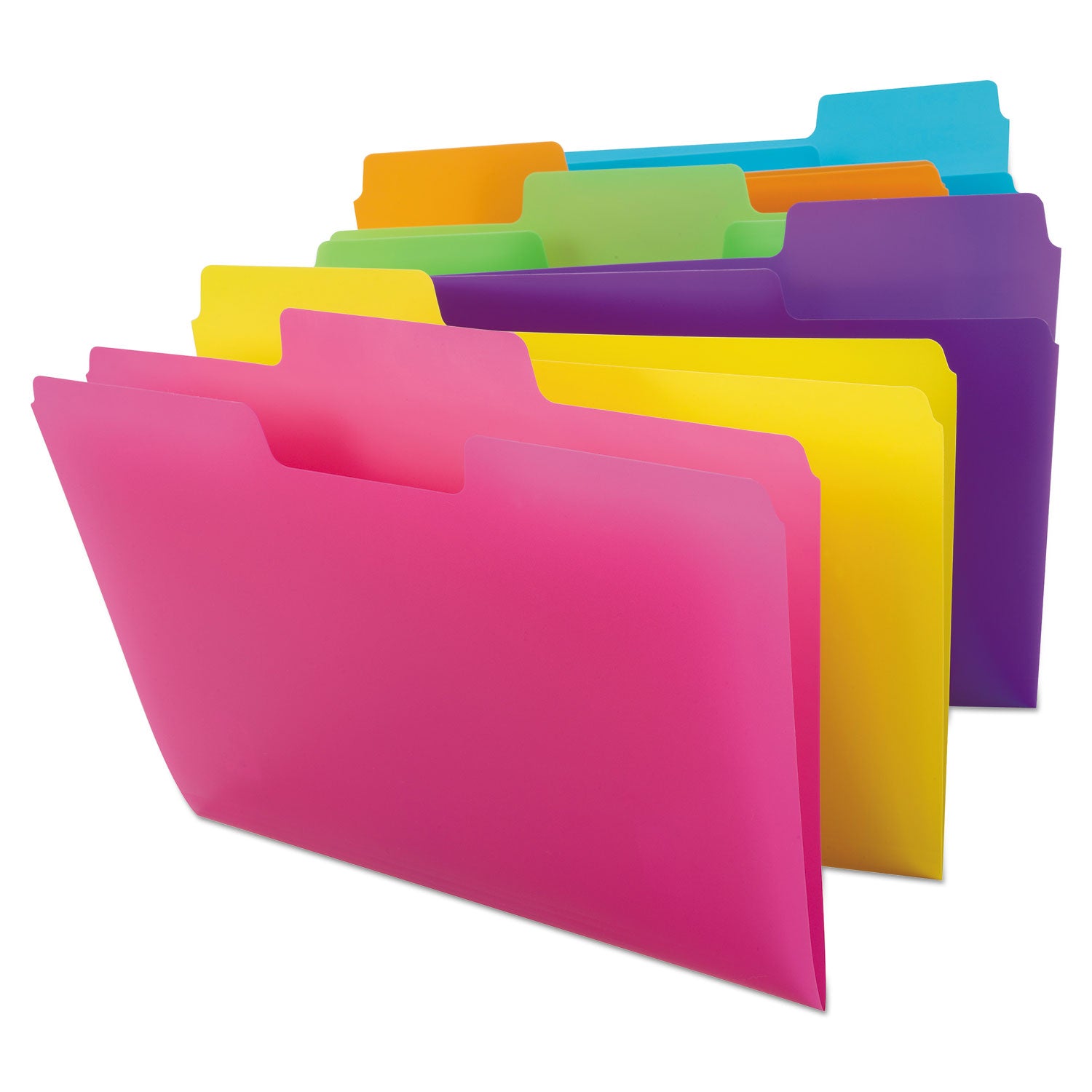 Smead™ SuperTab Top Tab File Folders, 1/3-Cut Tabs: Assorted, Letter Size, 0.75" Expansion, Polypropylene, 18/Pack