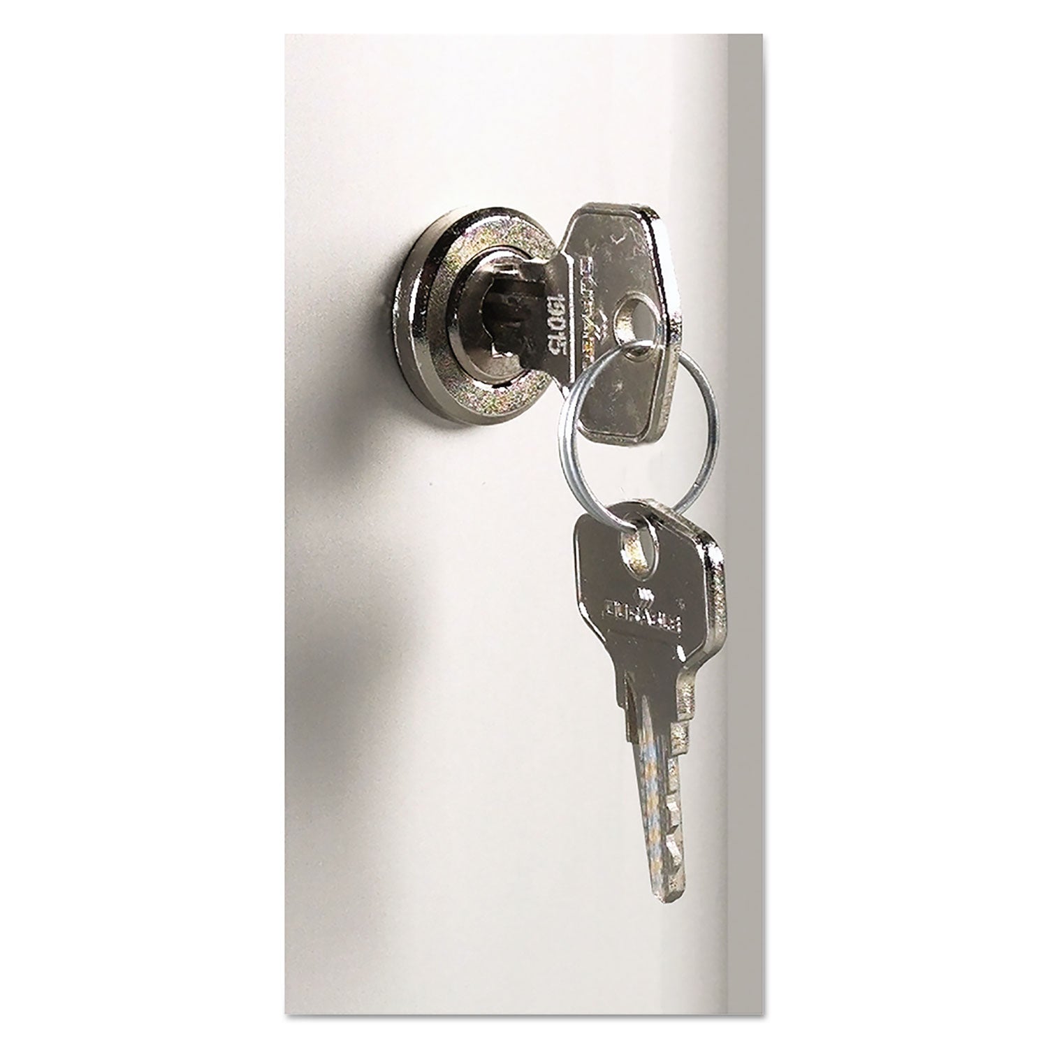 Locking Key Cabinet, 36-Key, Brushed Aluminum, Silver, 11.75 x 4.63 x 11