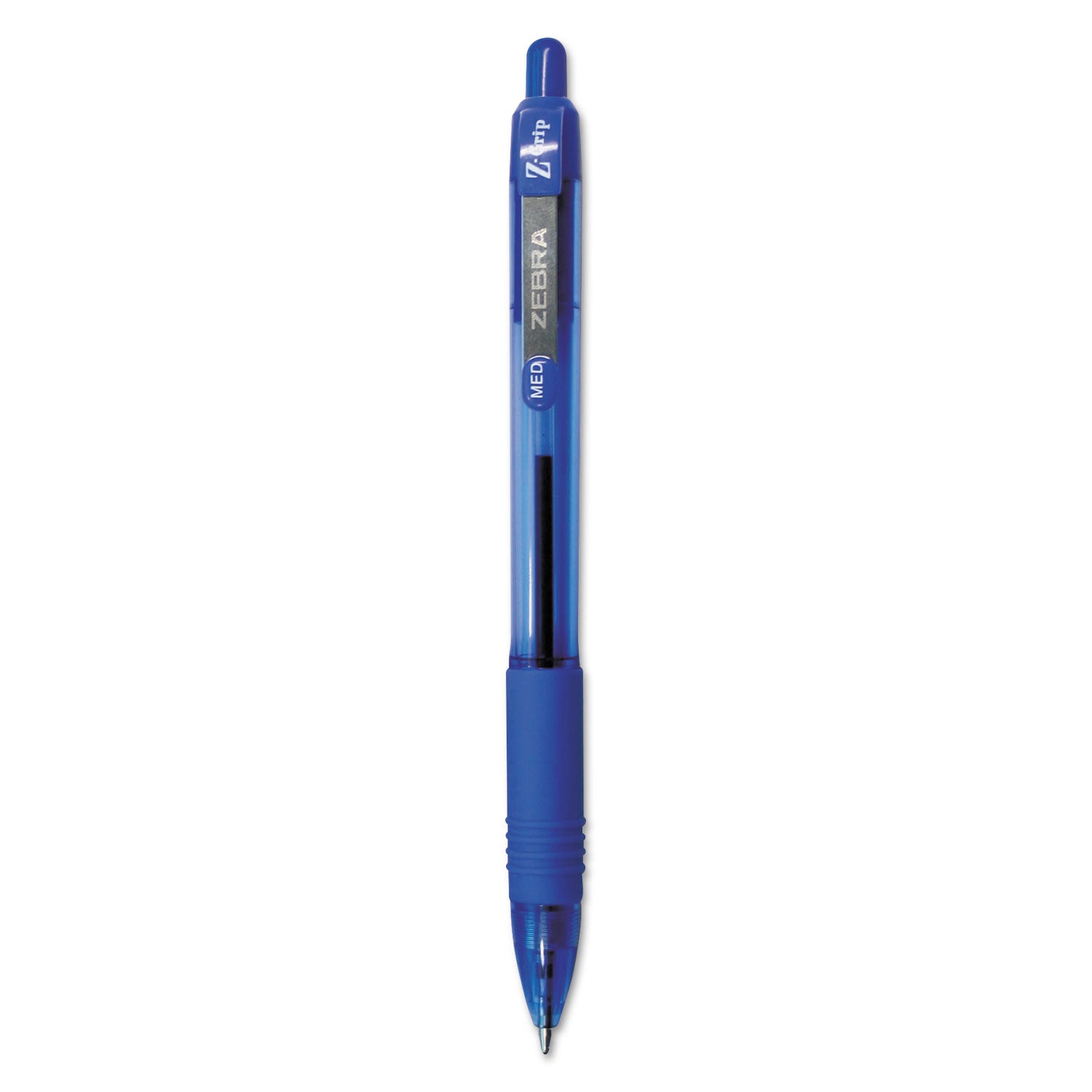 Z-Grip Ballpoint Pen, Retractable, Medium 1 mm, Blue Ink, Translucent Blue/Blue Barrel, 24/Pack