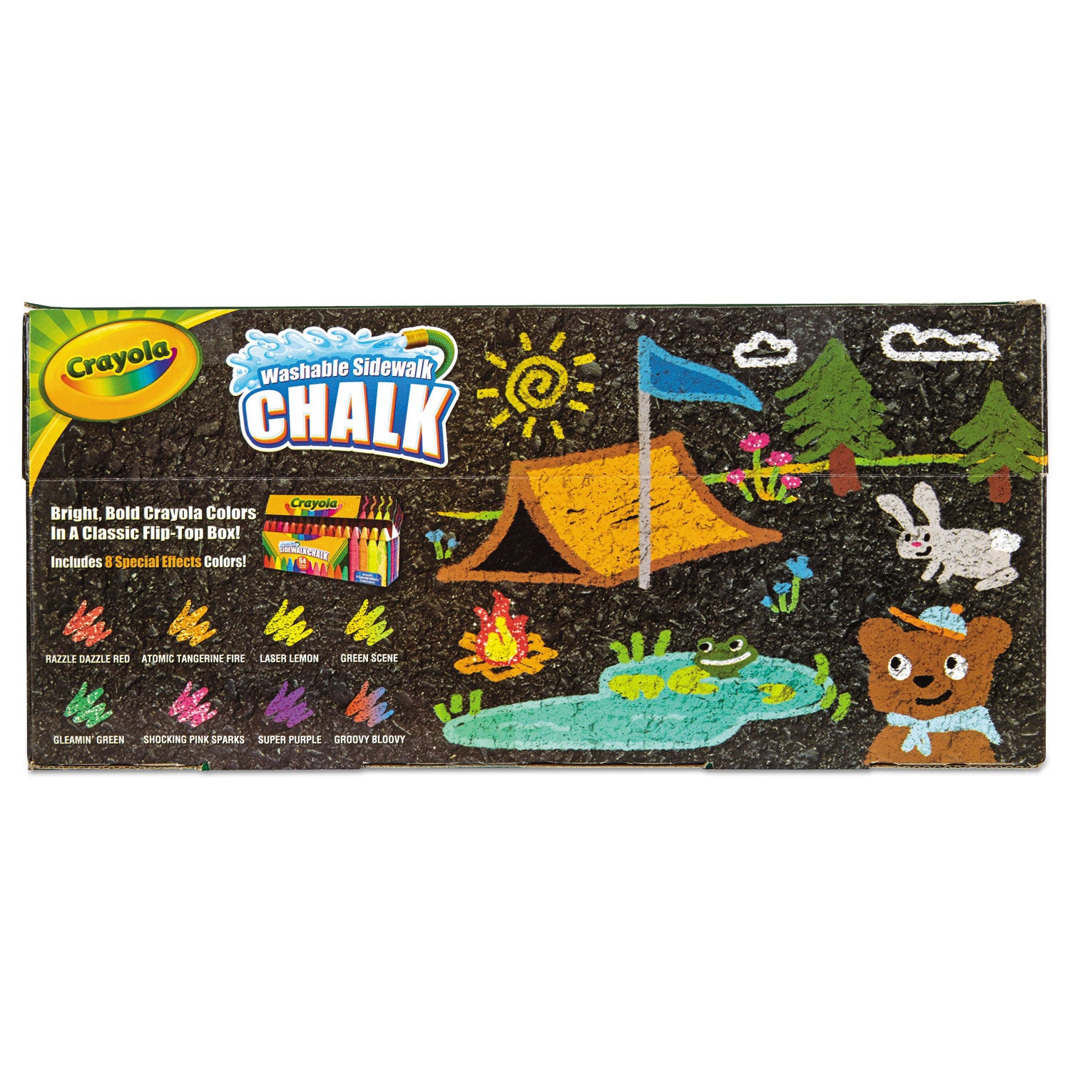 Crayola® Ultimate Sidewalk Chalk, 4" x 0.5" Diameter, 60 Assorted Colors, 64/Set