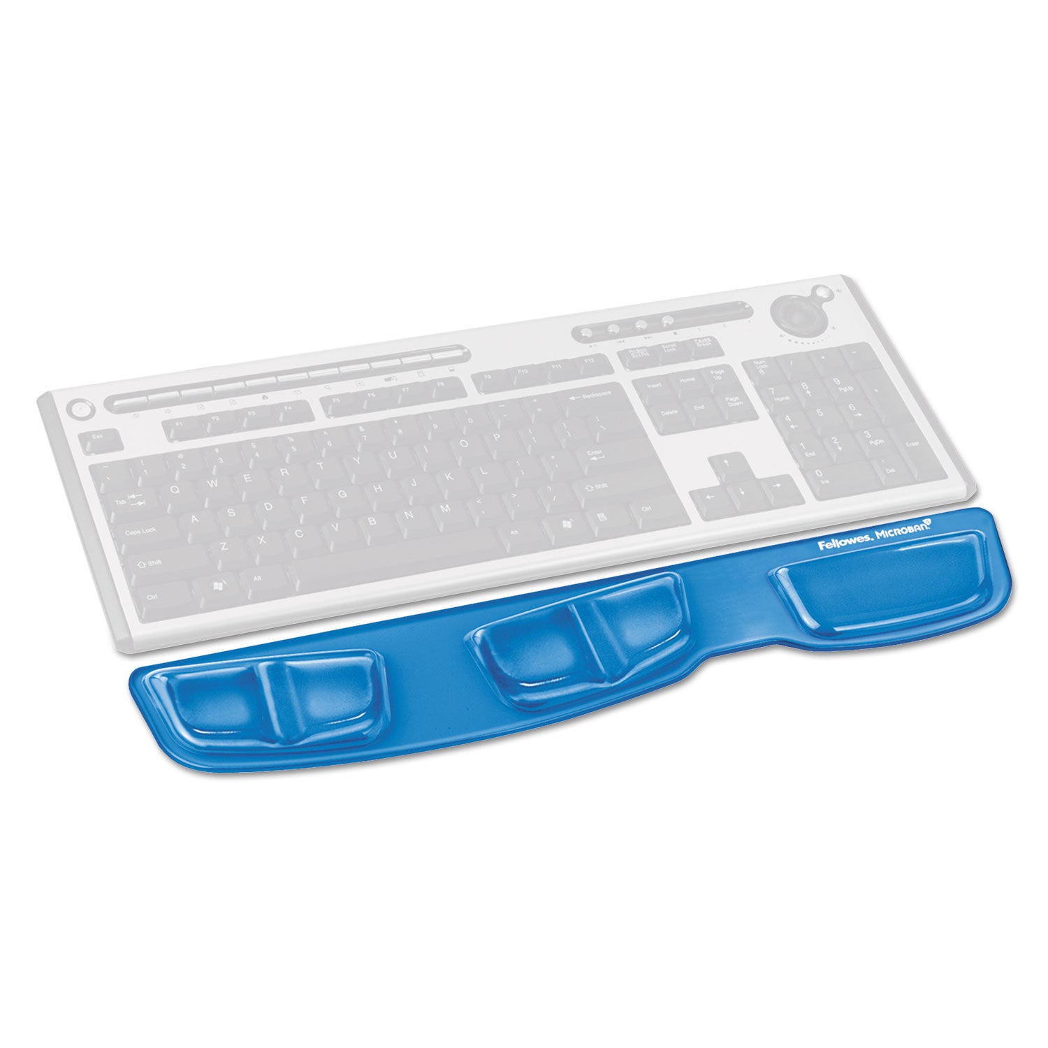 Fellowes® Gel Keyboard Palm Support, 18.25 x 3.37, Blue