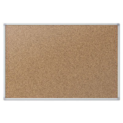 Mead® Cork Bulletin Board, 36 x 24, Tan Surface, Silver Aluminum Frame Flipcost Flipcost