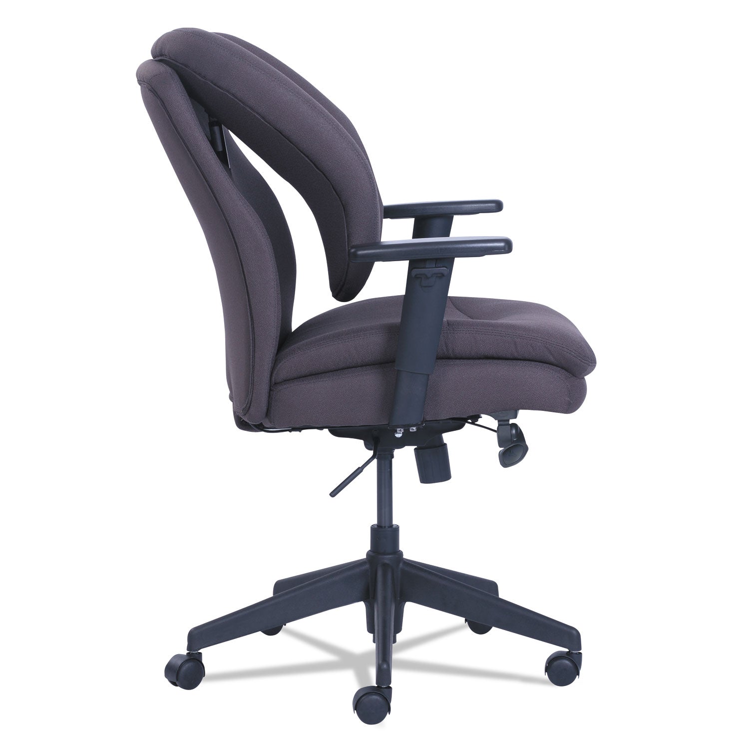 SertaPedic® Cosset Ergonomic Task Chair, Supports Up to 275 lb, 19.5" to 22.5" Seat Height, Gray Seat/Back, Black Base