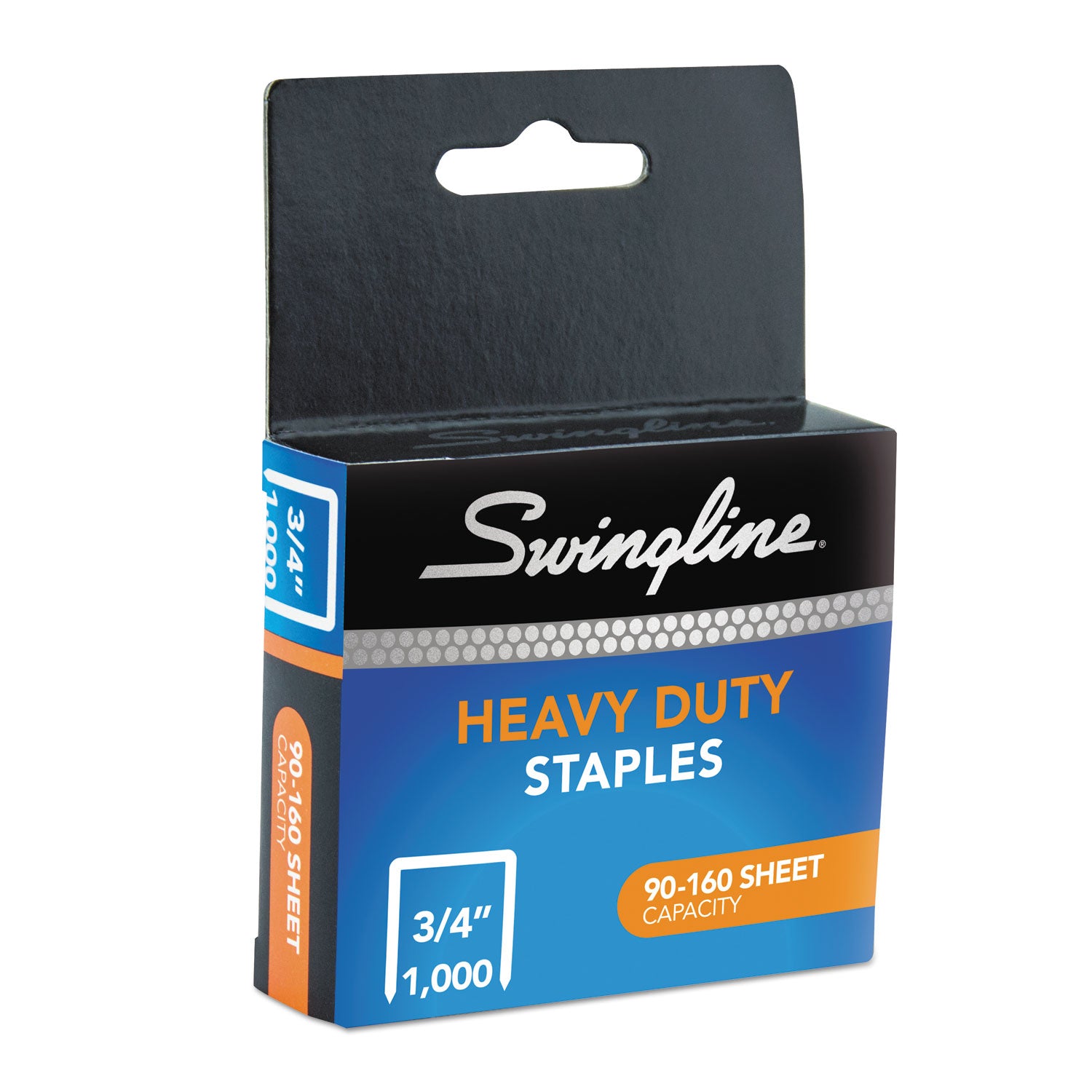 Swingline® S.F. 13 Heavy-Duty Staples, 0.75" Leg, 0.5" Crown, Steel, 1,000/Box