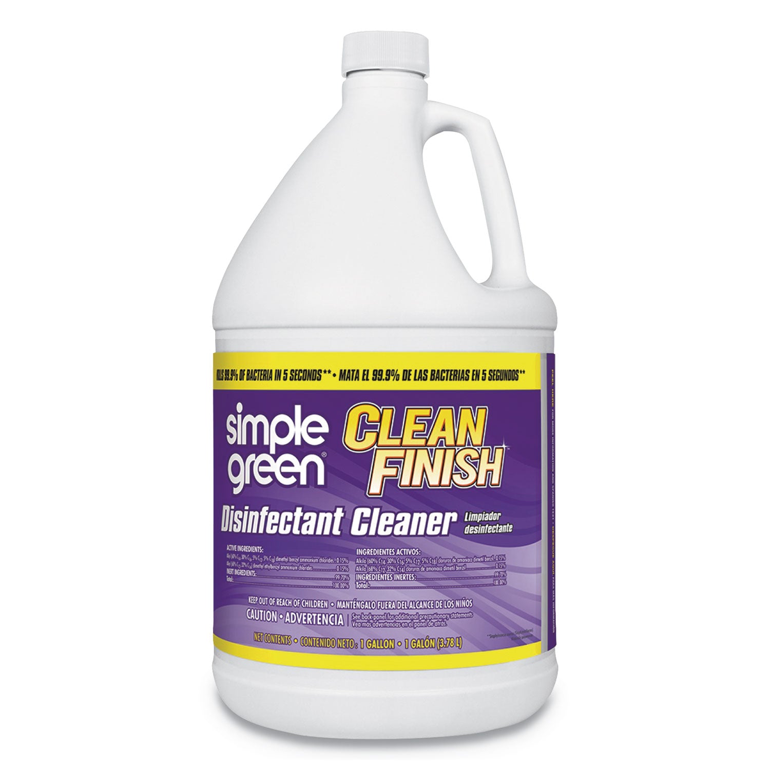 Clean Finish Disinfectant Cleaner, 1 gal Bottle, Herbal, 4/CT