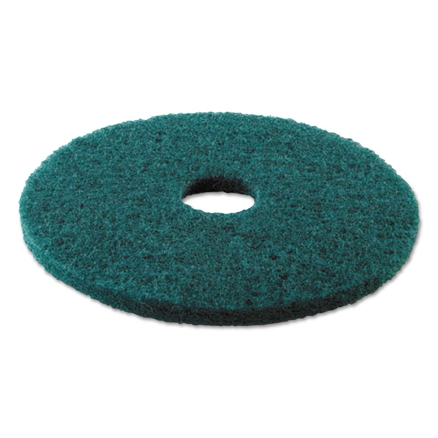 Boardwalk® Heavy-Duty Scrubbing Floor Pads, 13" Diameter, Green, 5/Carton