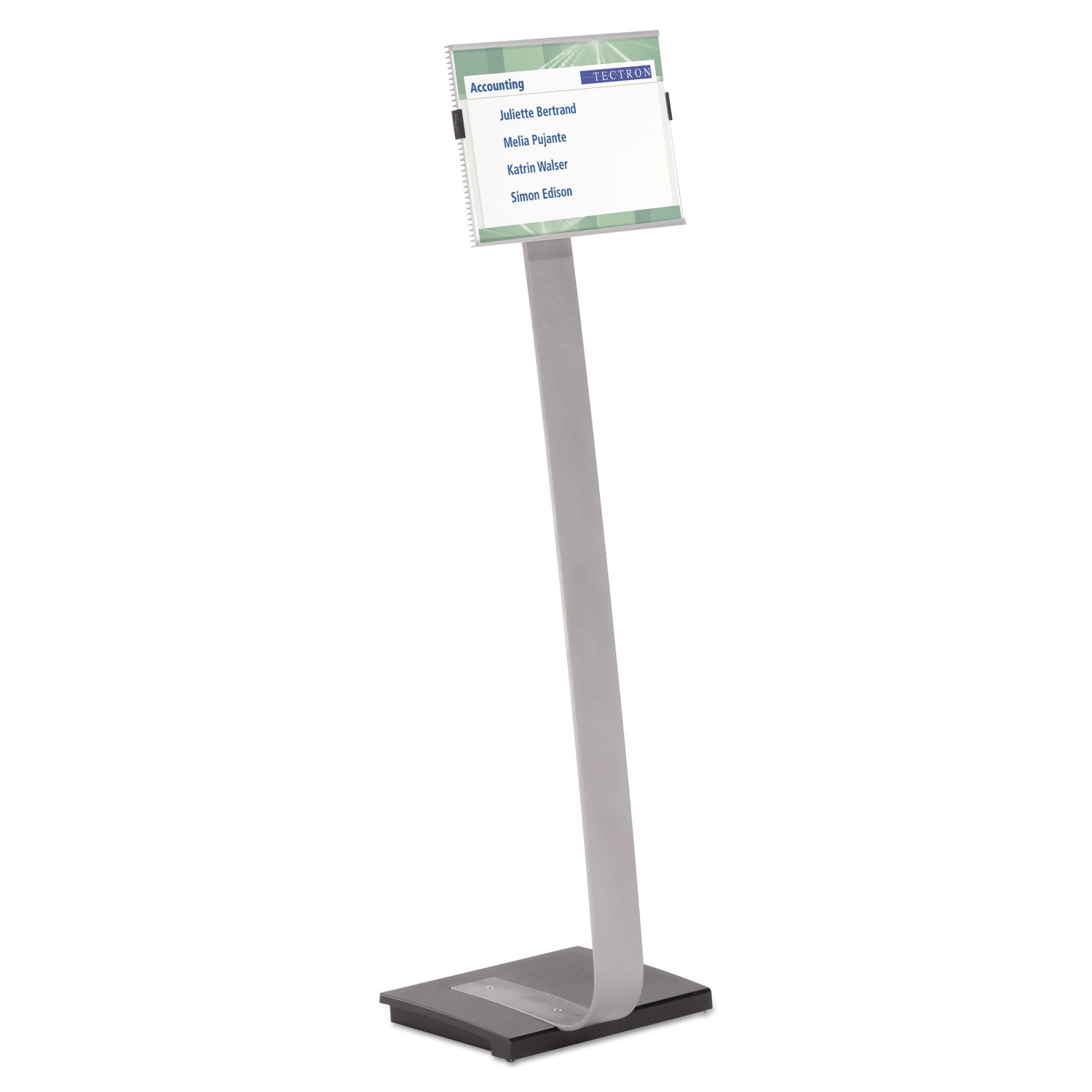 Durable® Info Sign Duo Floor Stand, Letter-Size Inserts, 15 x 46.5, Clear