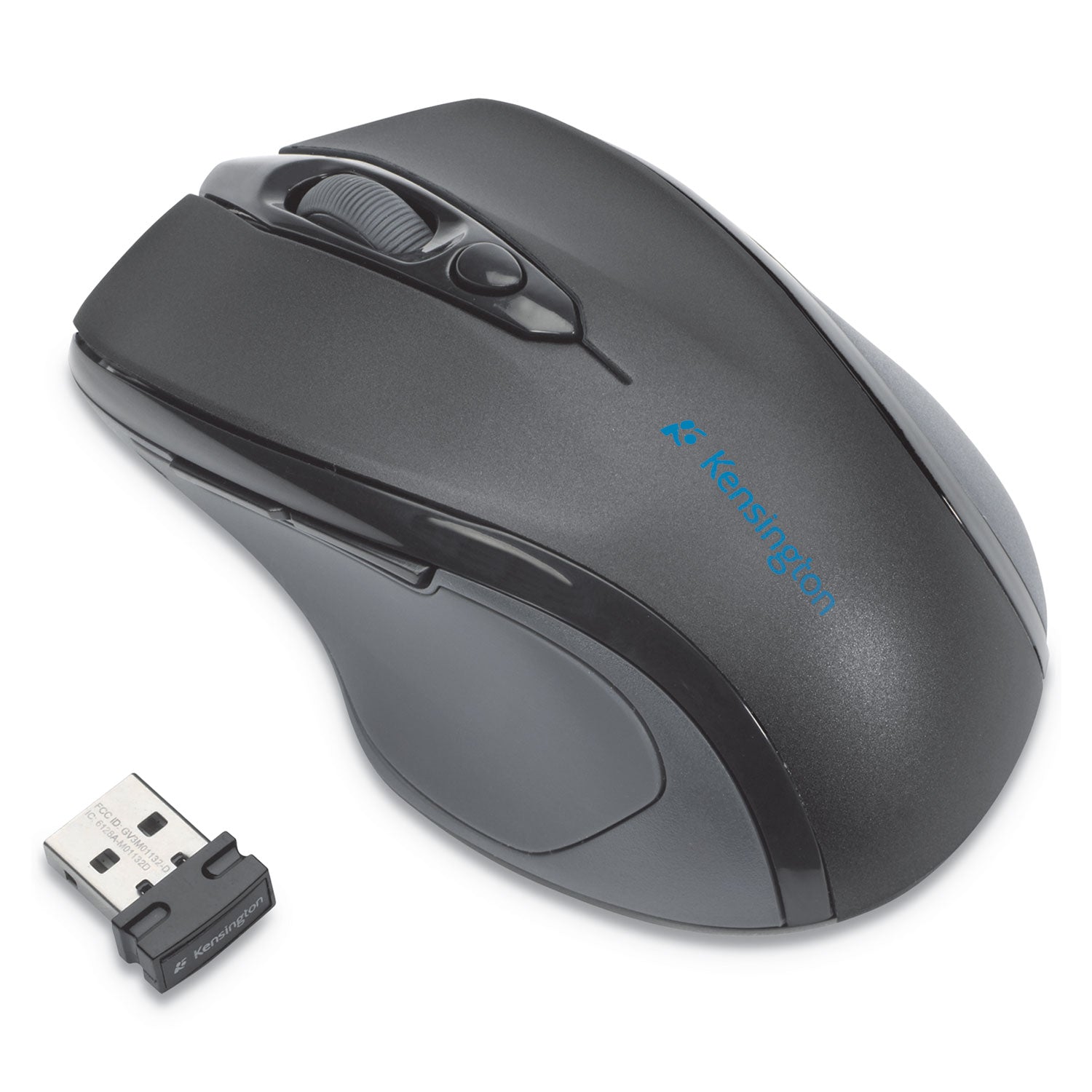 Kensington® Pro Fit Mid-Size Wireless Mouse, 2.4 GHz Frequency/30 ft Wireless Range, Right Hand Use, Black