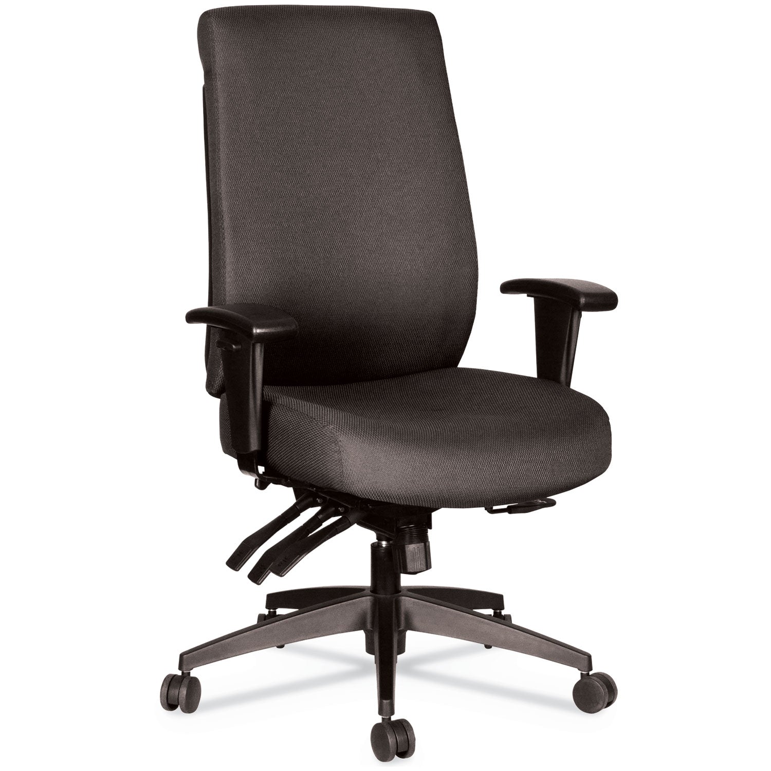 Alera Wrigley Series 24/7 High Performance High-Back Multifunction Task Chair, Supports 300 lb, 17.24" to 20.55" Seat, Black