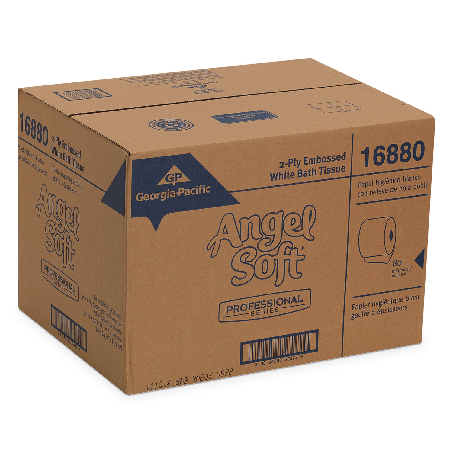 Georgia Pacific® Professional Angel Soft ps Premium Bathroom Tissue, Septic Safe, 2-Ply, White, 450 Sheets/Roll, 80 Rolls/Carton