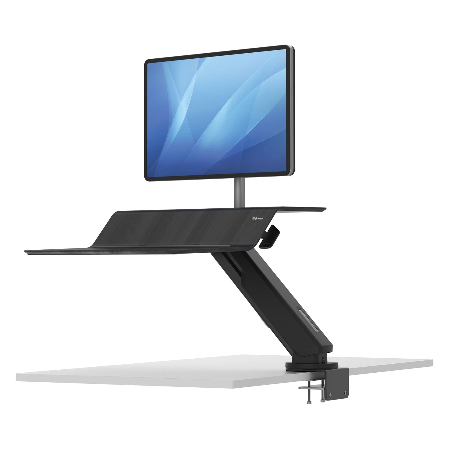 Lotus RT Sit-Stand Workstation, 48" x 30" x 42.2" to 49.2", Black