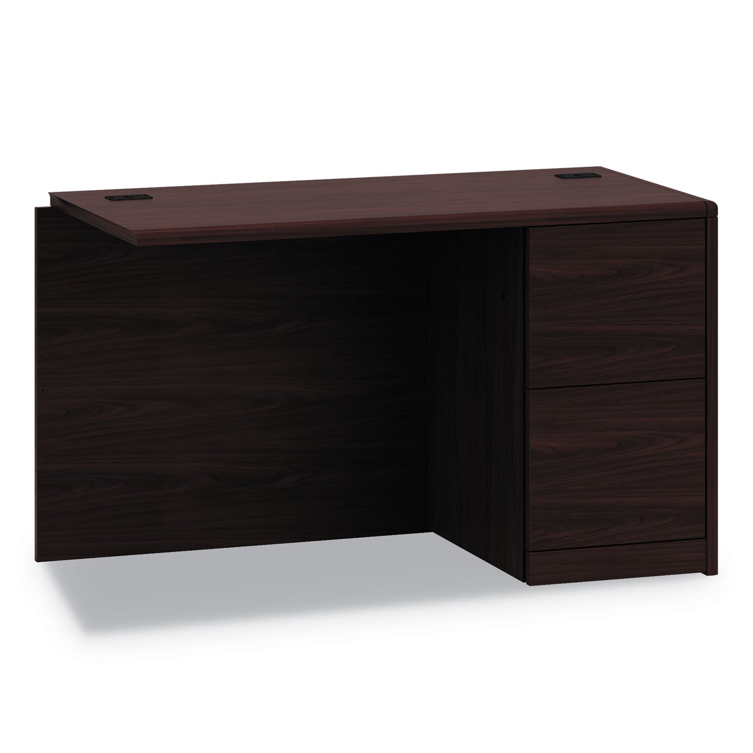 10700 Series Full Right Pedestal Return, 48w x 24d x 29.5h, Mahogany