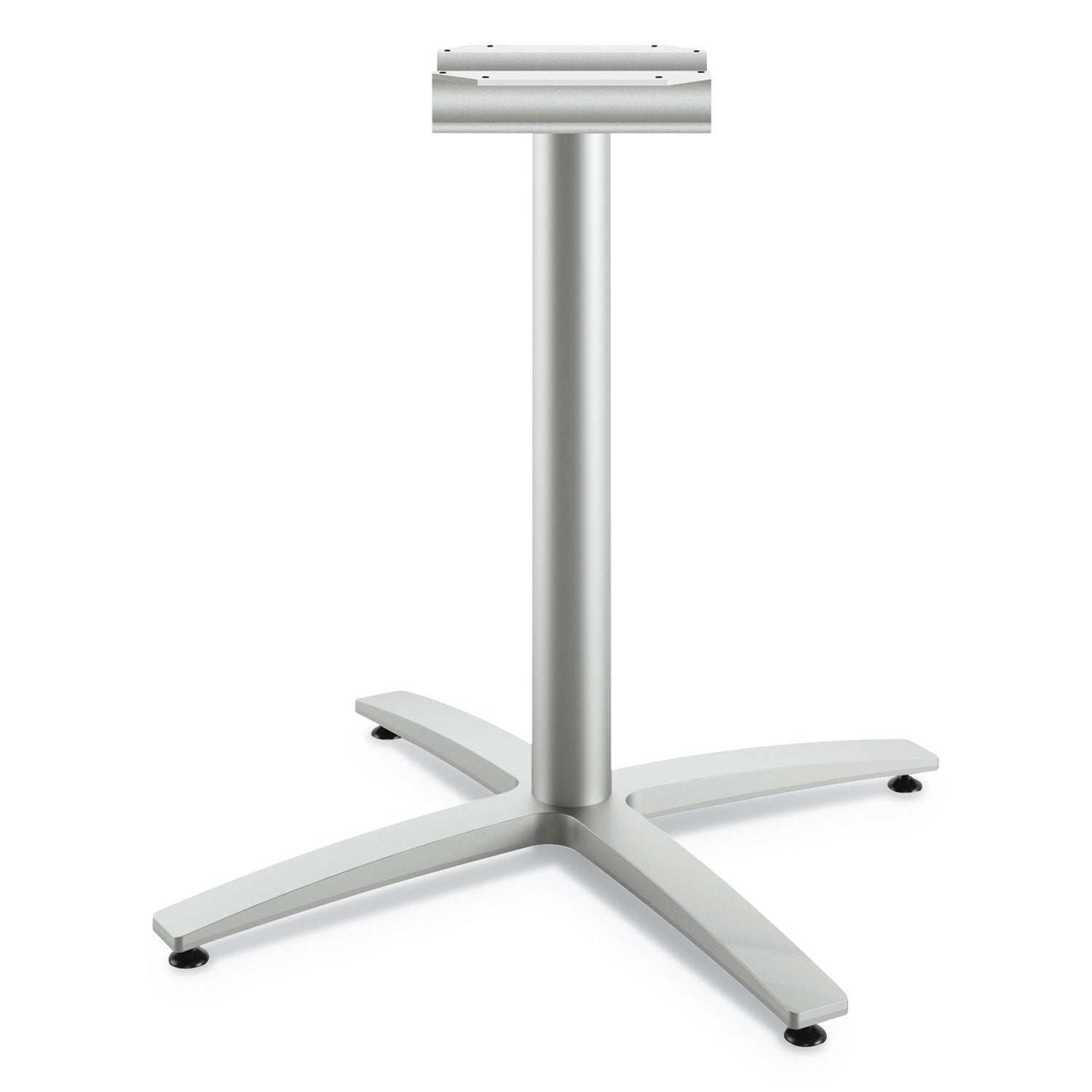 Between Seated-Height X-Base for 42" Table Tops, 32.68w x 29.57h, Silver