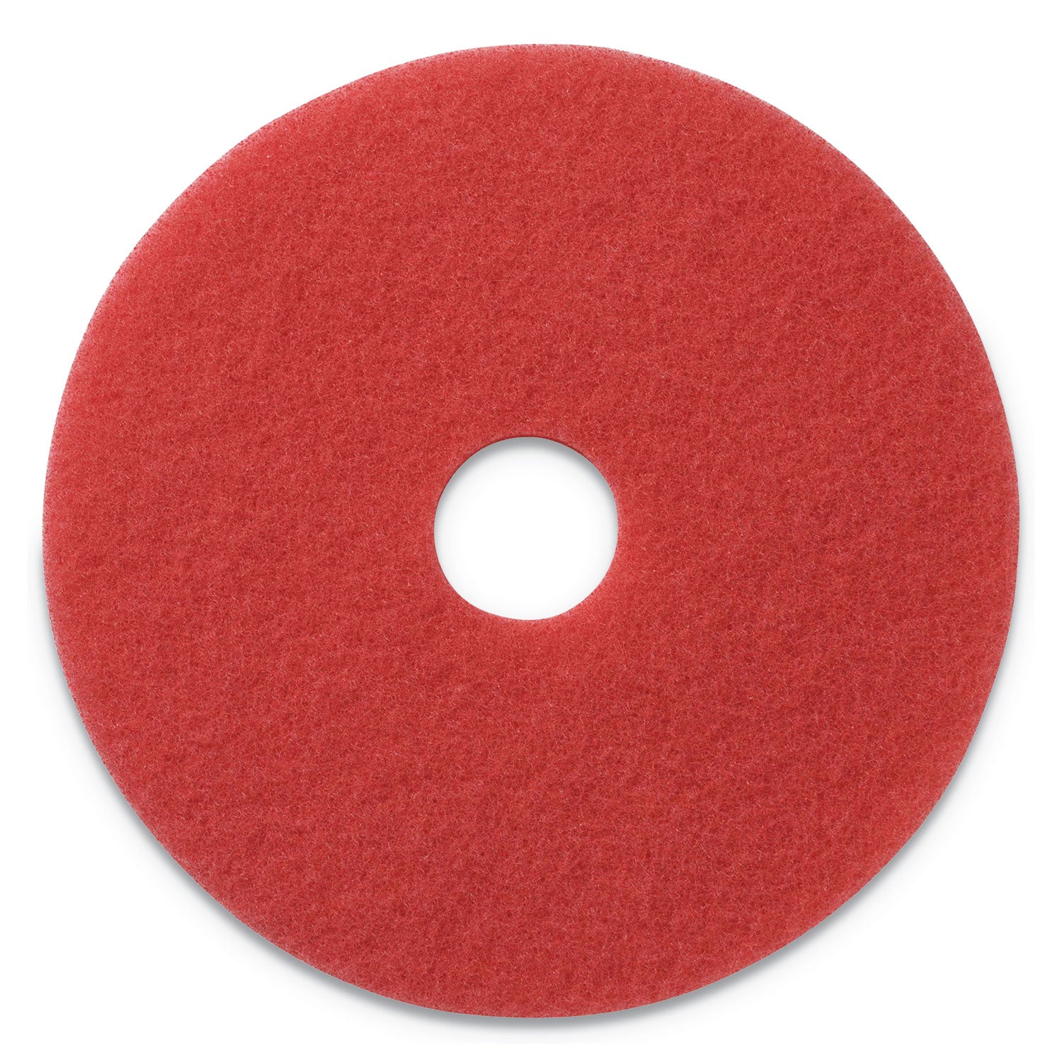 Buffing Pads, 20" Diameter, Red, 5/Carton