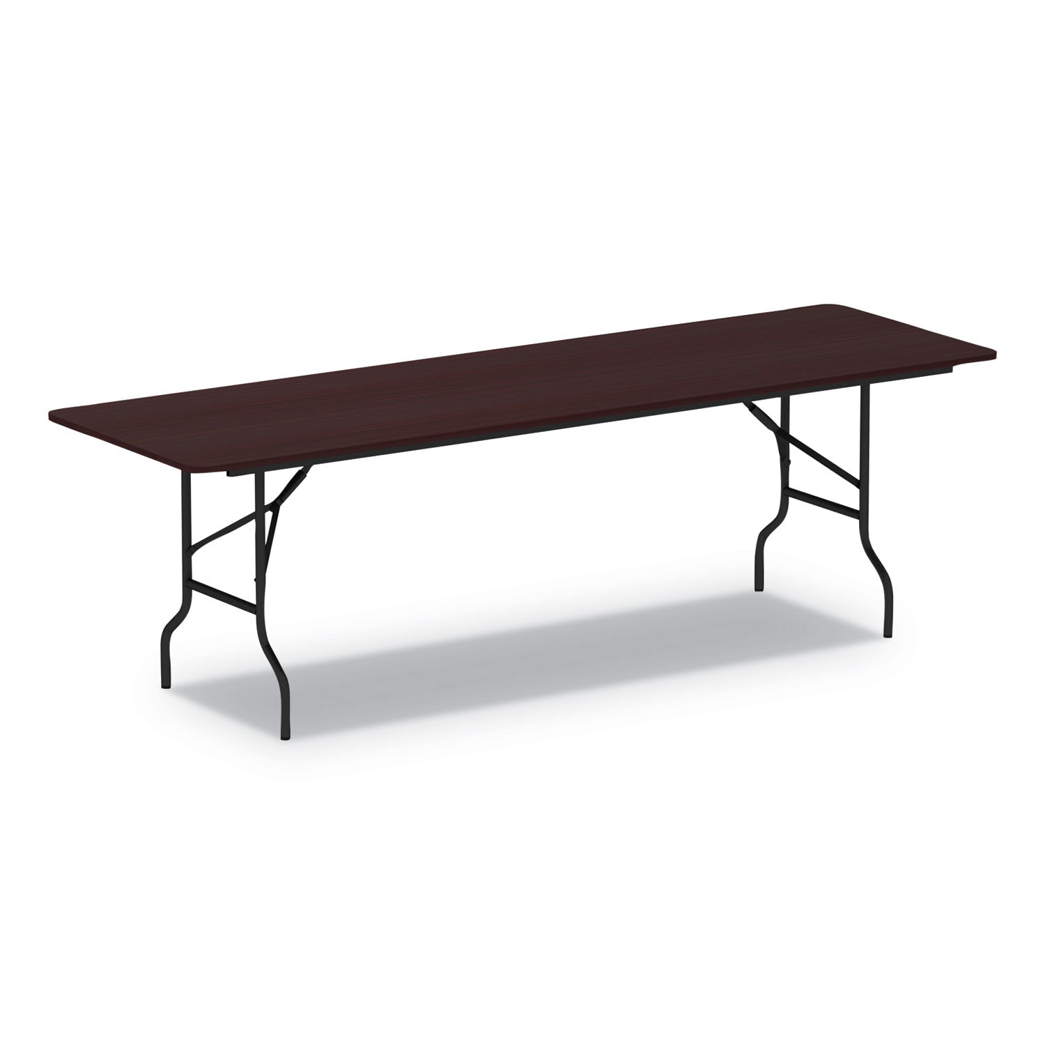 Wood Folding Table, Rectangular, 95.88w x 29.88d x 29.13h, Mahogany