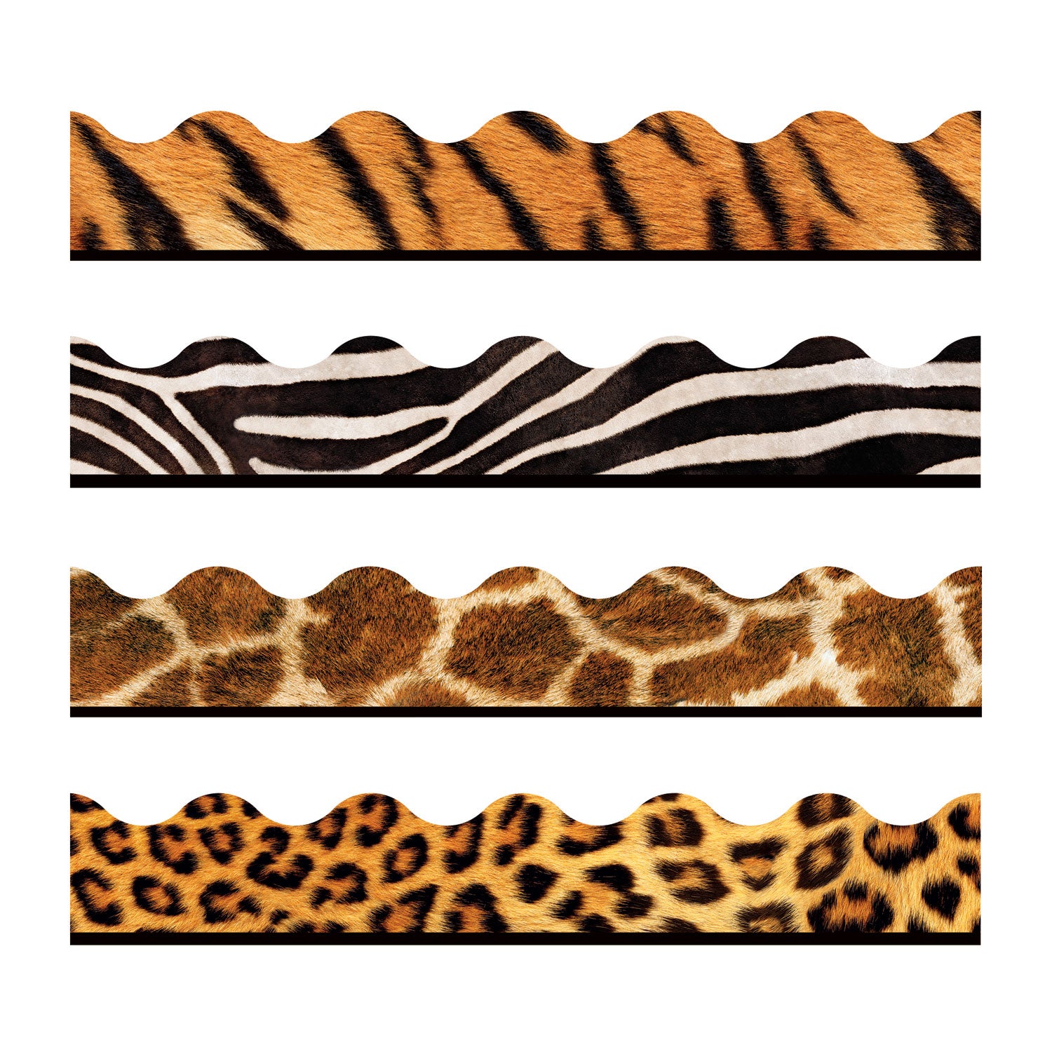 Terrific Trimmers Print Board Trim, 2.25" x 156 ft, Animal Prints, Assorted Colors/Designs