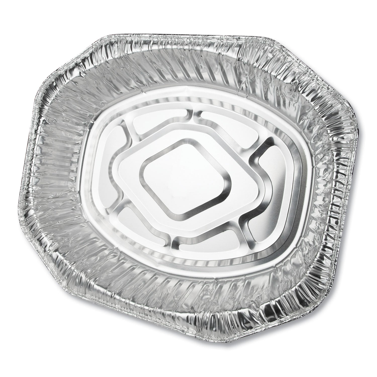 Aluminum Roaster Pans, Extra-Large Oval, 230 oz, 18.5 x 14 x 3.38, Silver, 50/Carton