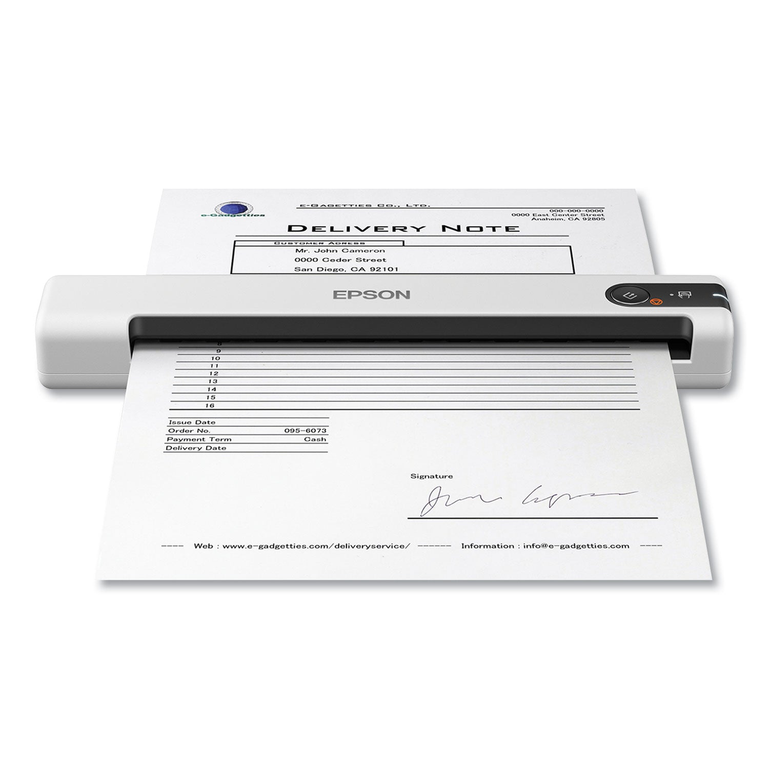 DS-70 Portable Document Scanner, 600 dpi Optical Resolution, 1-Sheet Auto Document Feeder Epson® Flipcost