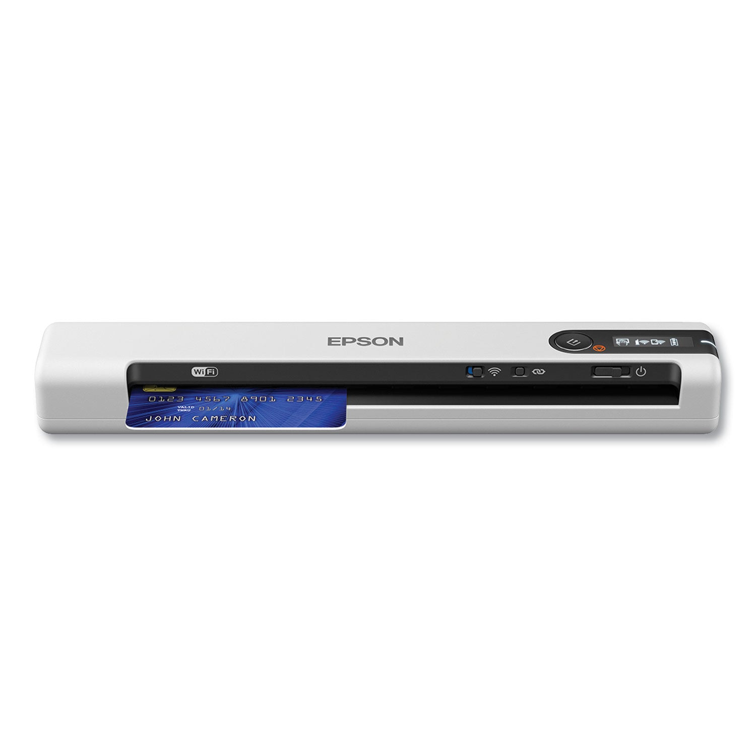 Epson® DS-80W Wireless Portable Document Scanner, 600 dpi Optical Resolution, 1-Sheet Auto Document Feeder