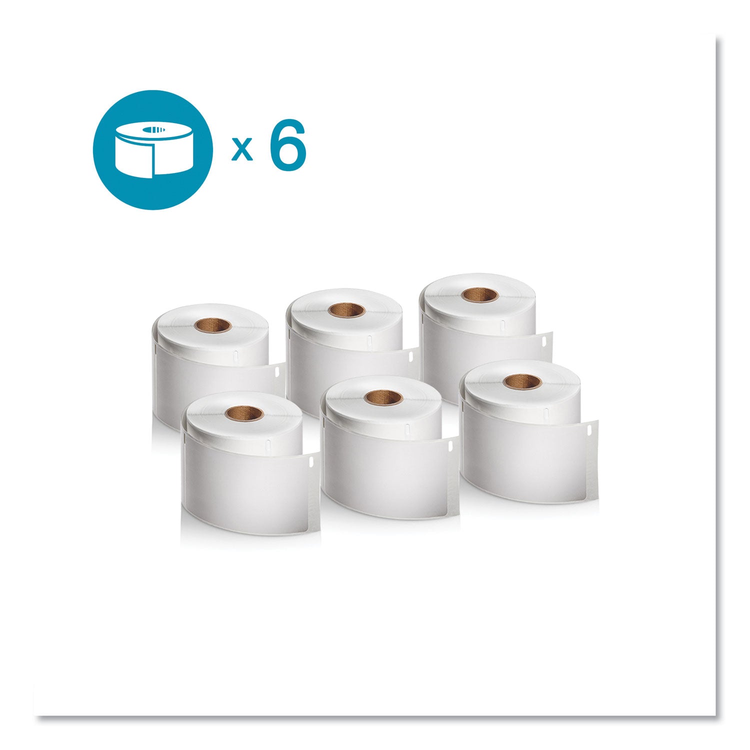 LW Shipping Labels, 2.31" x 4", White, 300 Labels/Roll, 6 Rolls/Pack