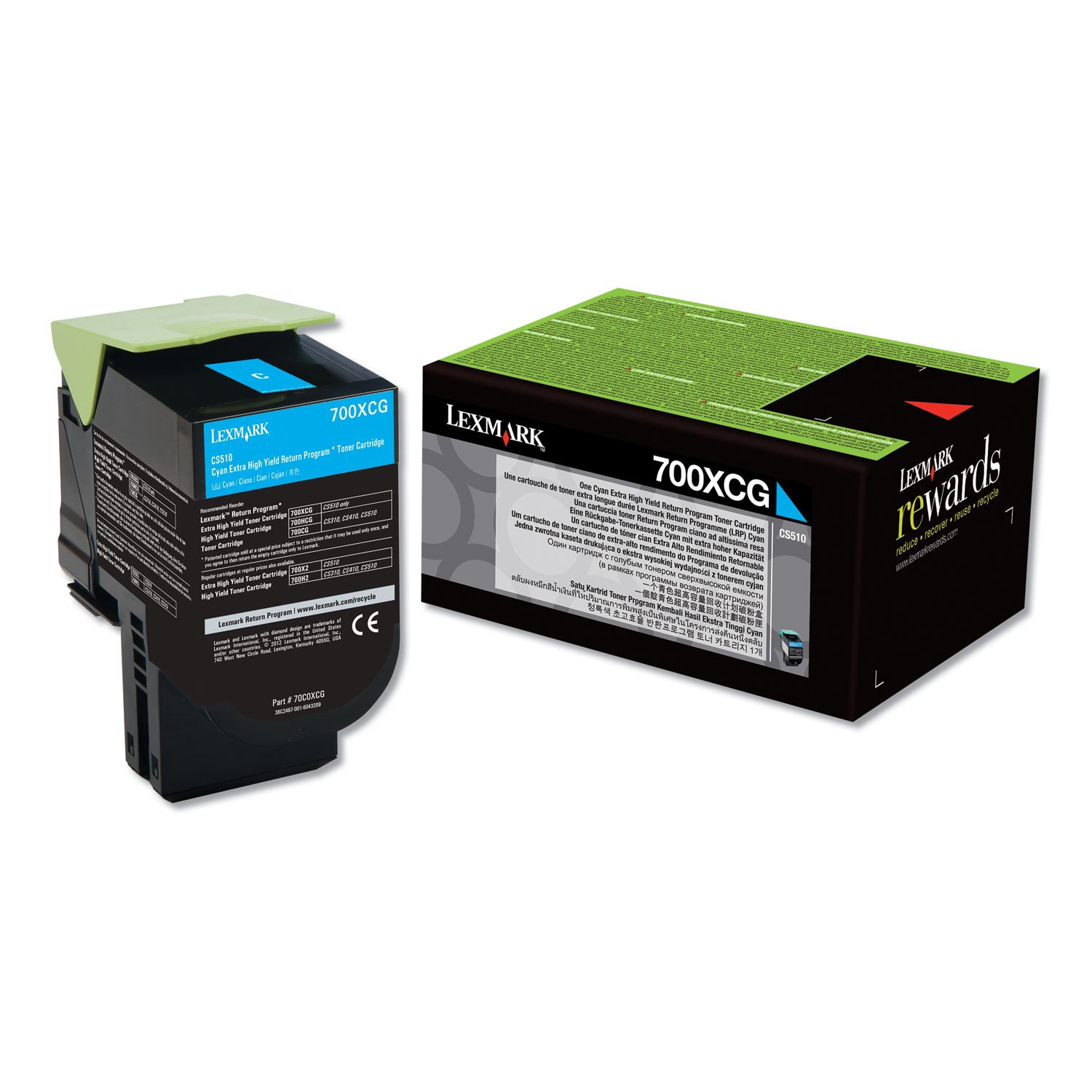 70C0XCG Return Program Extra High-Yield Toner, 4,000 Page-Yield, Cyan, TAA Compliant