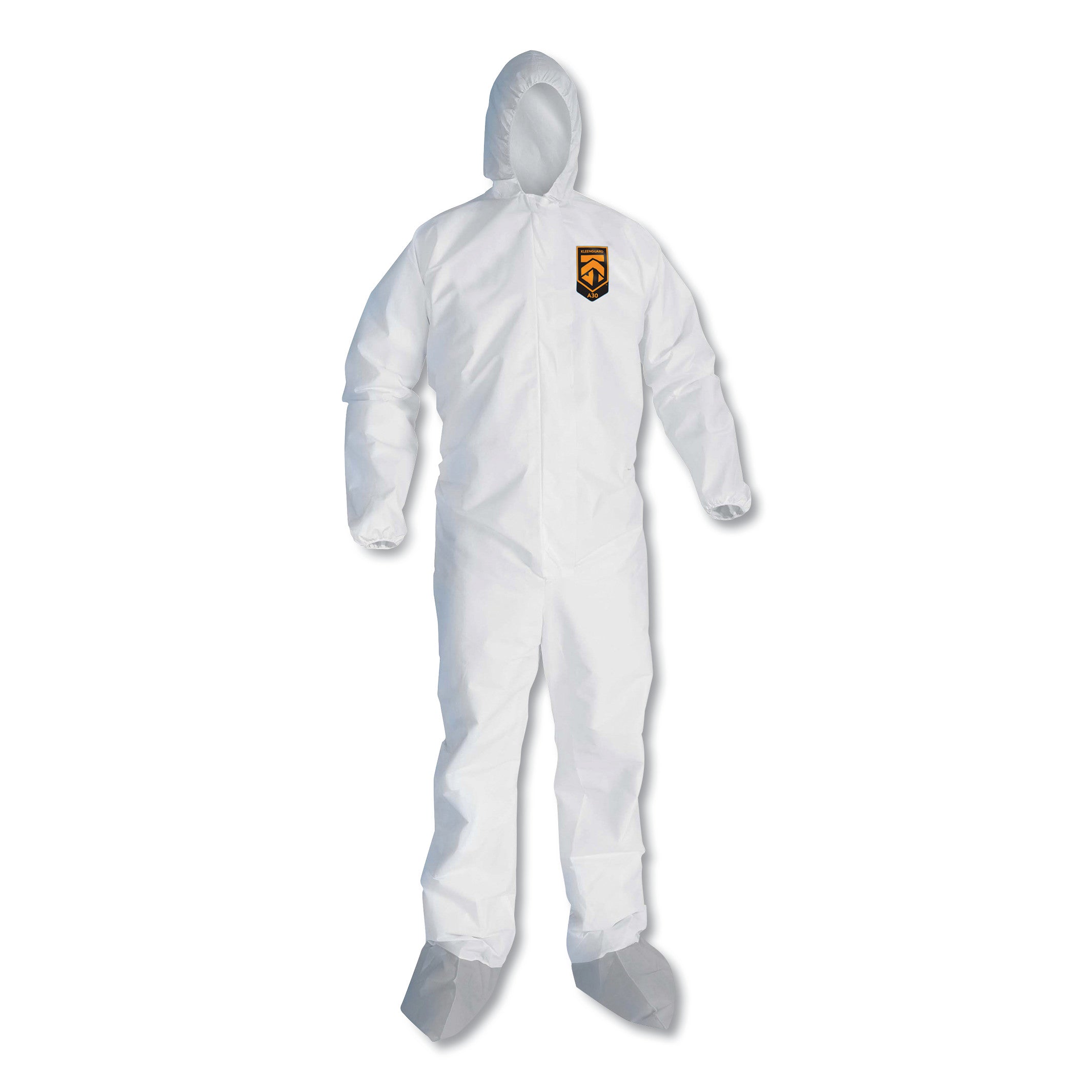 A45 Liquid and Particle Protection Surface Prep/Paint Coveralls, Large, White, 25/Carton