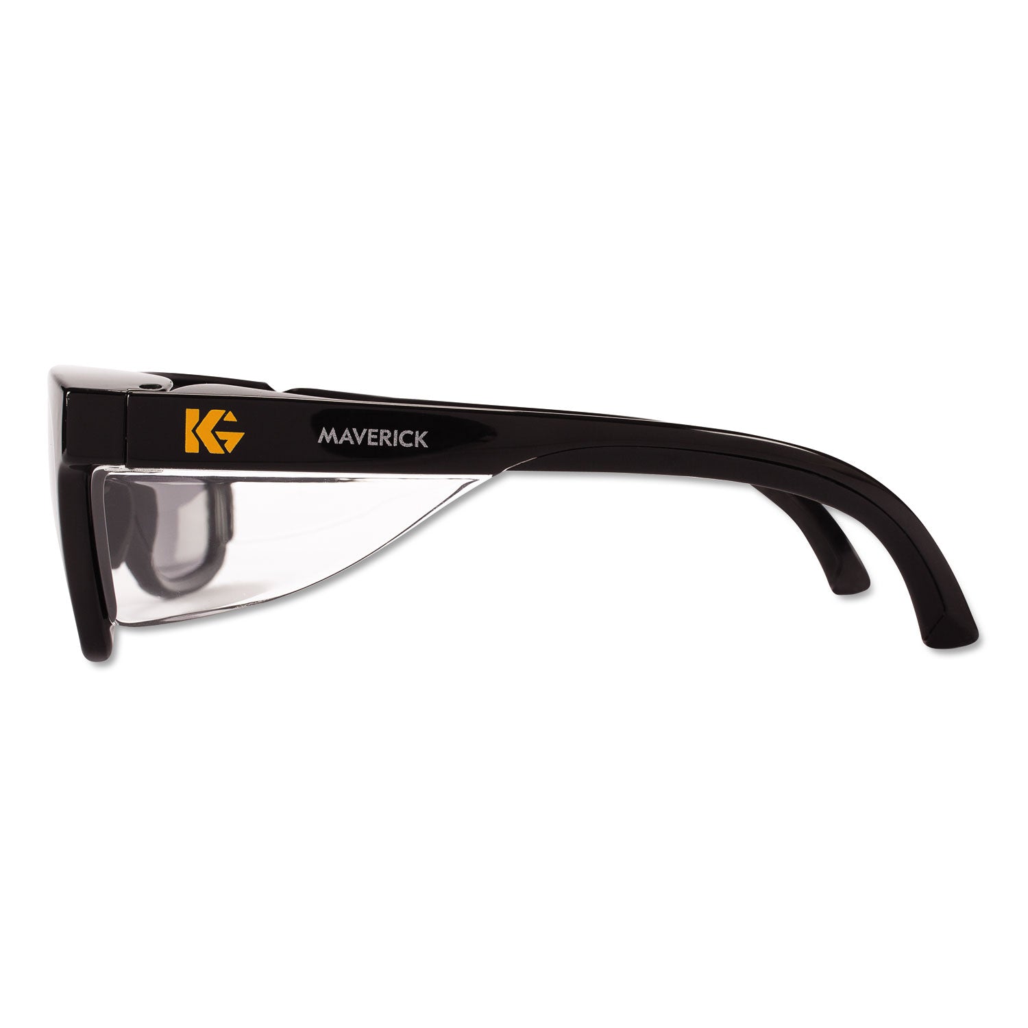 KleenGuard™ Maverick Safety Glasses, Black, Polycarbonate Frame, Smoke Lens, 12/Box