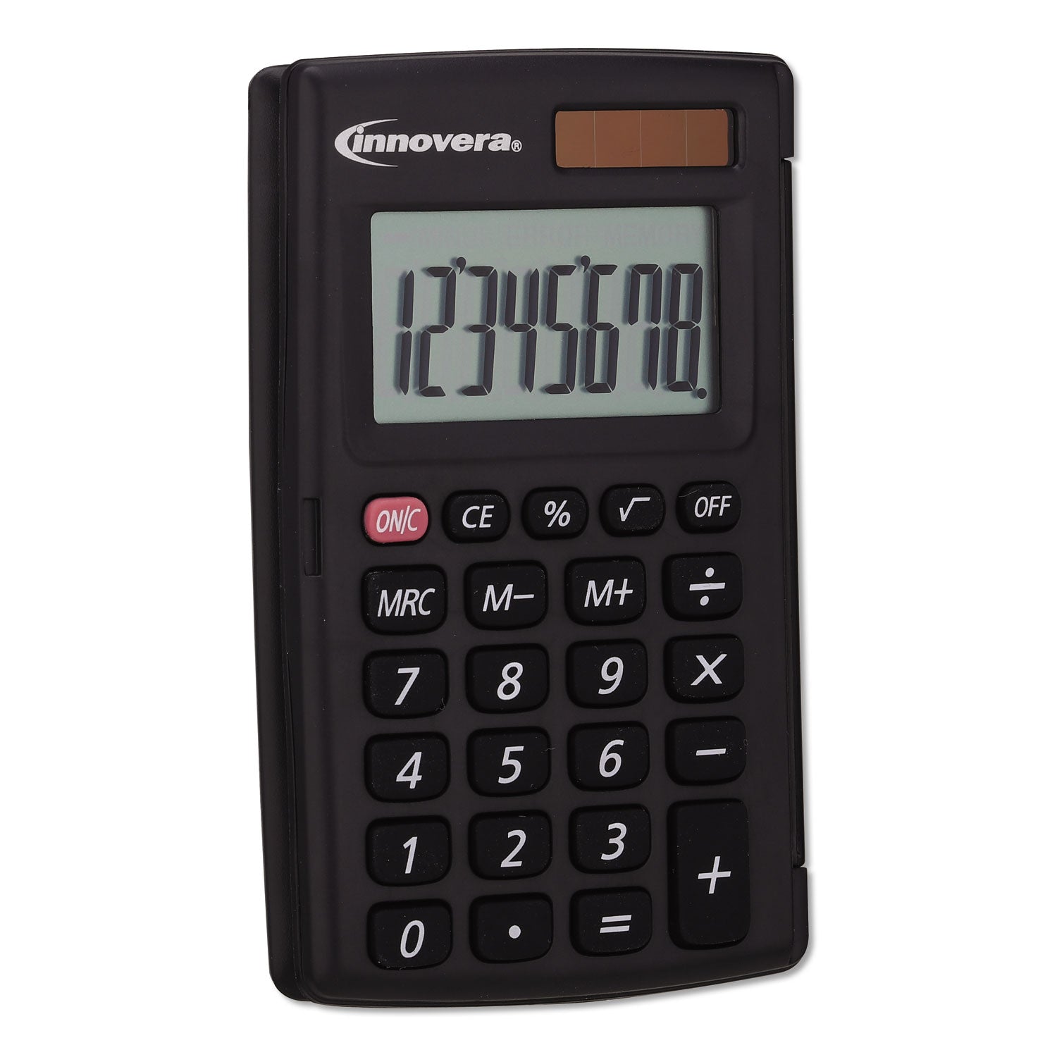 Innovera® 15921 Pocket Calculator with Hard Shell Flip Cover, 8-Digit LCD