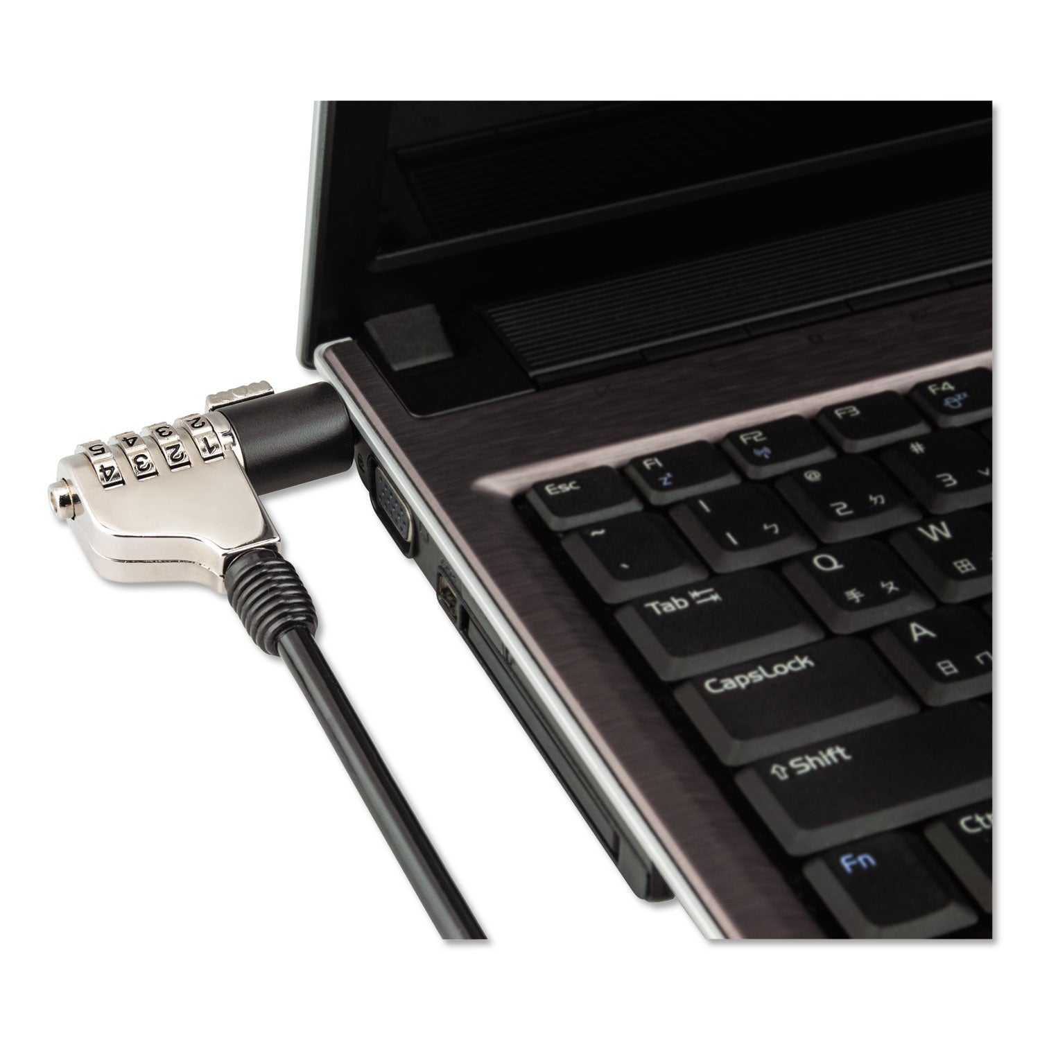 Innovera® Combination Laptop Lock, 6 ft Steel Cable