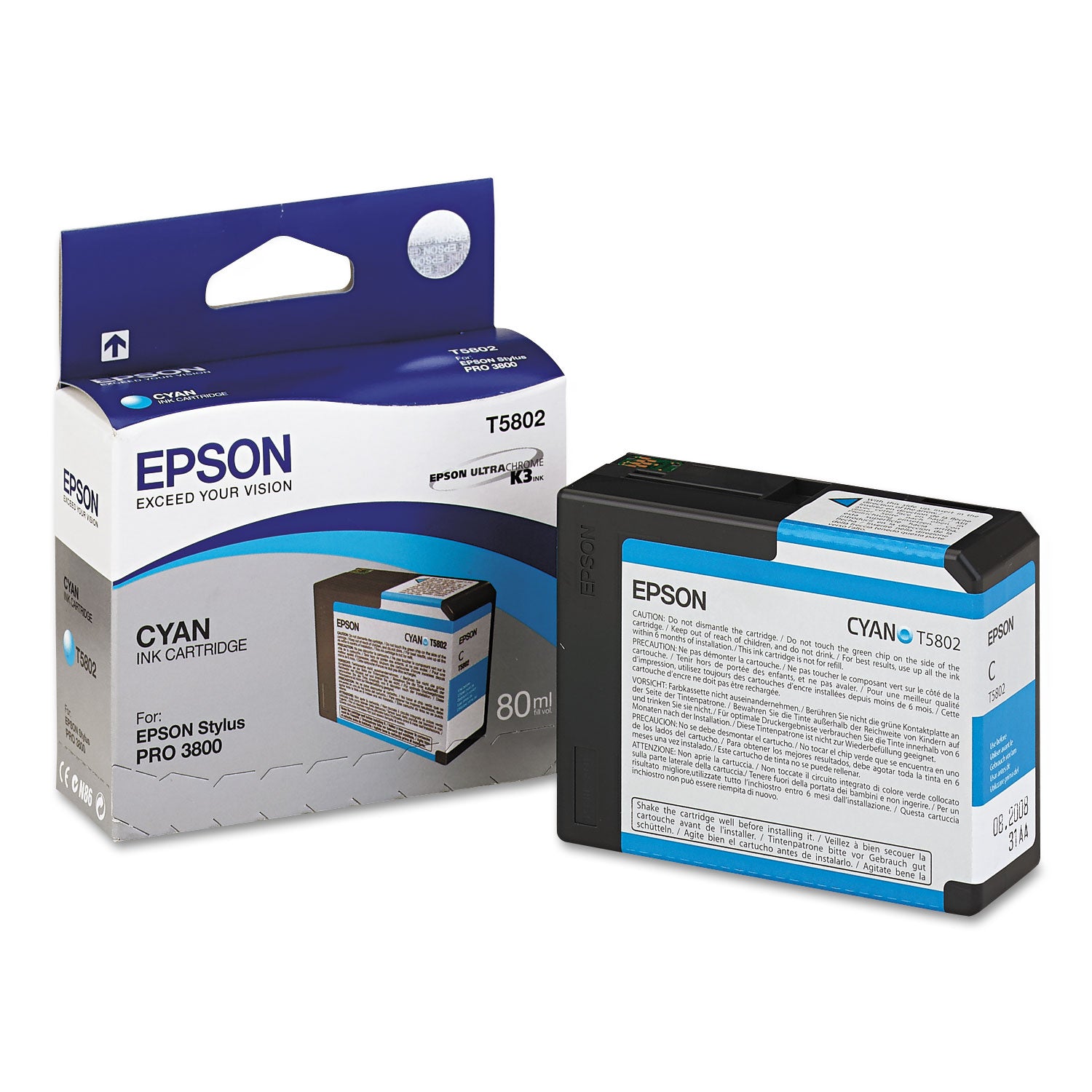 T580200 UltraChrome K3 Ink, Cyan