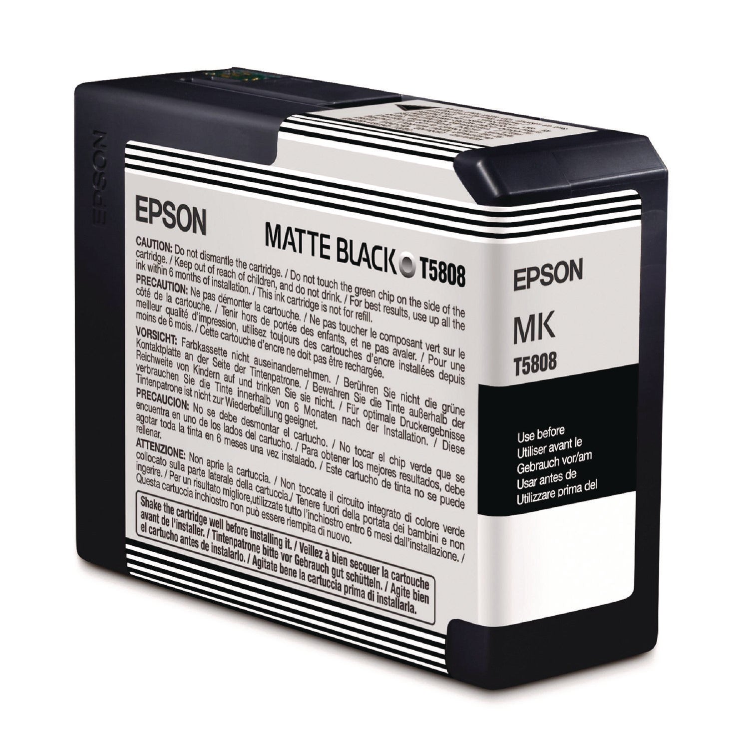 T58080N (T580) UltraChrome K3 Ink, Matte Black