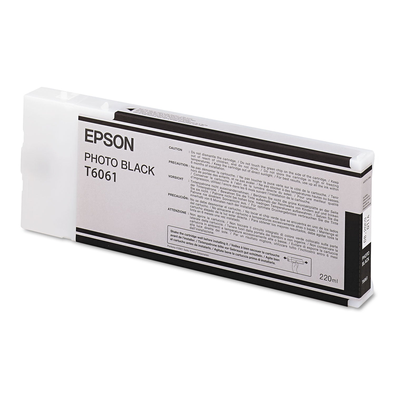 Epson® T606100 (60) Ink, Photo Black