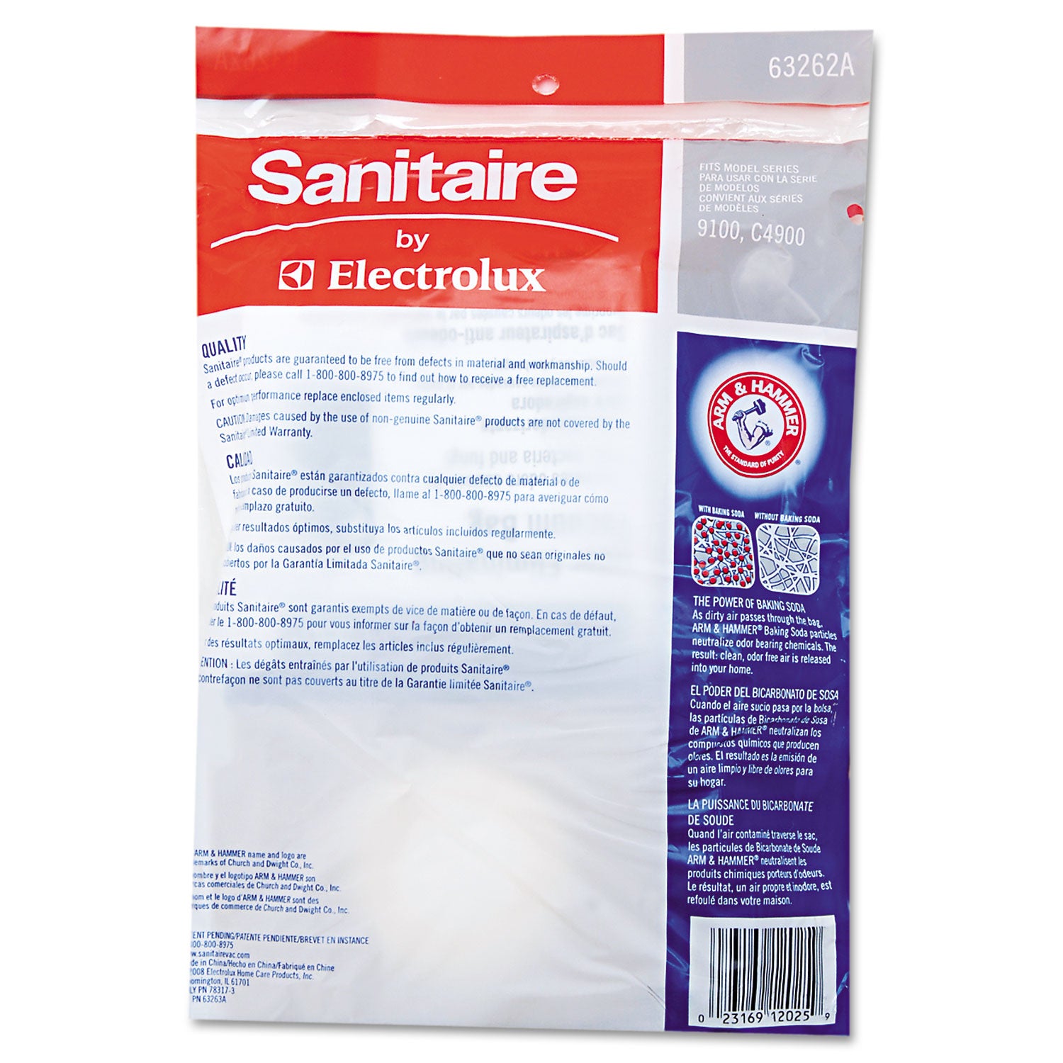 Sanitaire® SD Premium Allergen Vacuum Bags for SC9100 Series, 5/Pack, 10 Packs/Carton