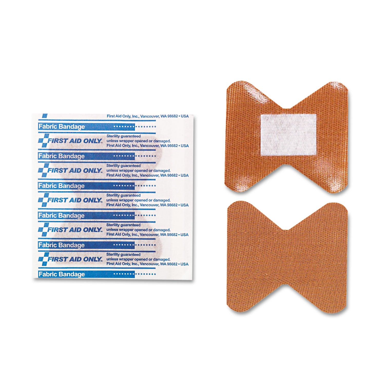 First Aid Only™ SmartCompliance Fingertip Bandages, 1.88 x 2, 10/Box