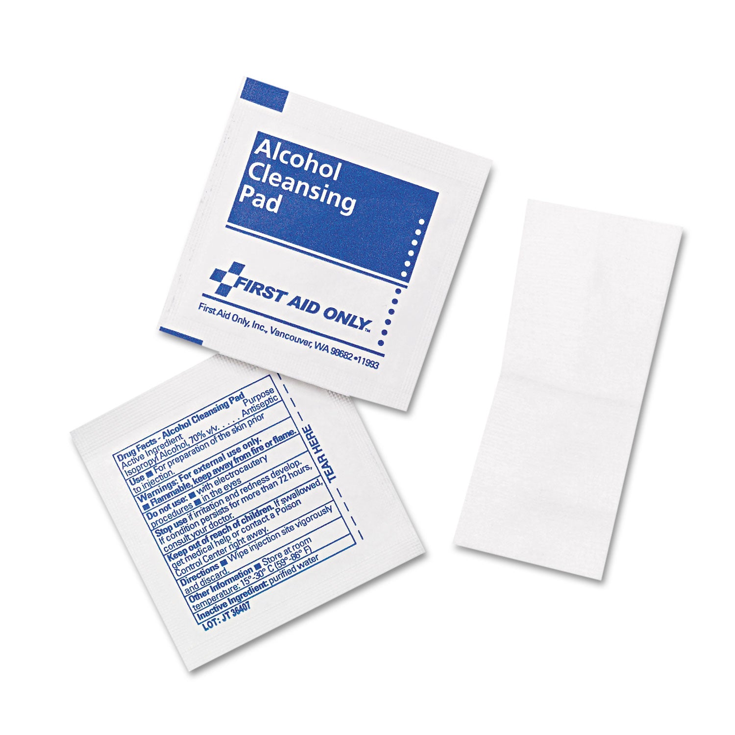 First Aid Only™ SmartCompliance Alcohol Cleansing Pads, 20/Box