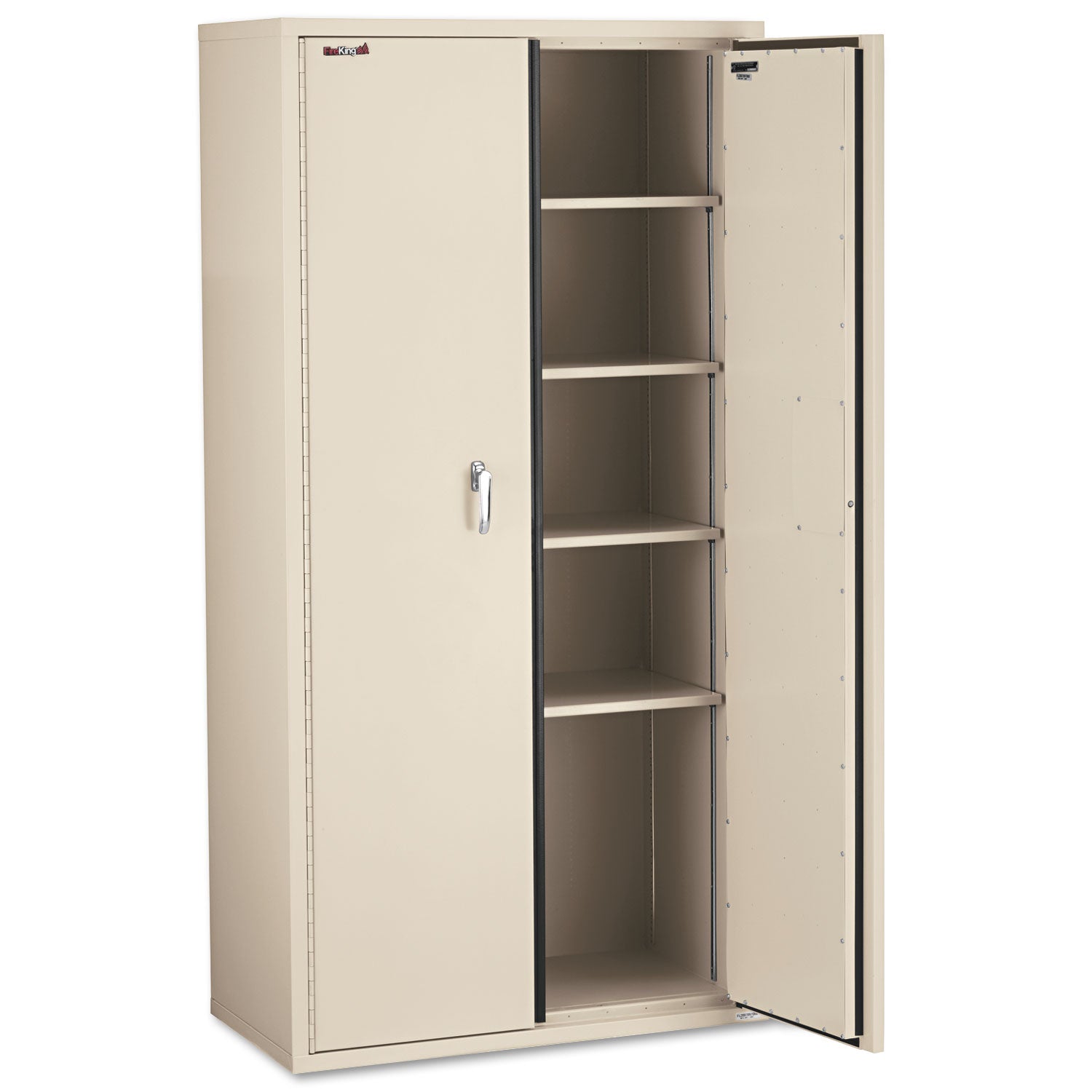 FireKing® Storage Cabinet, 36w x 19.25d x 72h, UL Listed 350 Degree, Parchment