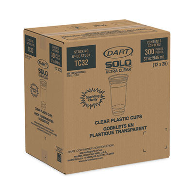 DART Ultra Clear PETE Cold Cups, 32 oz, Clear, 300/Carton - Flipcost