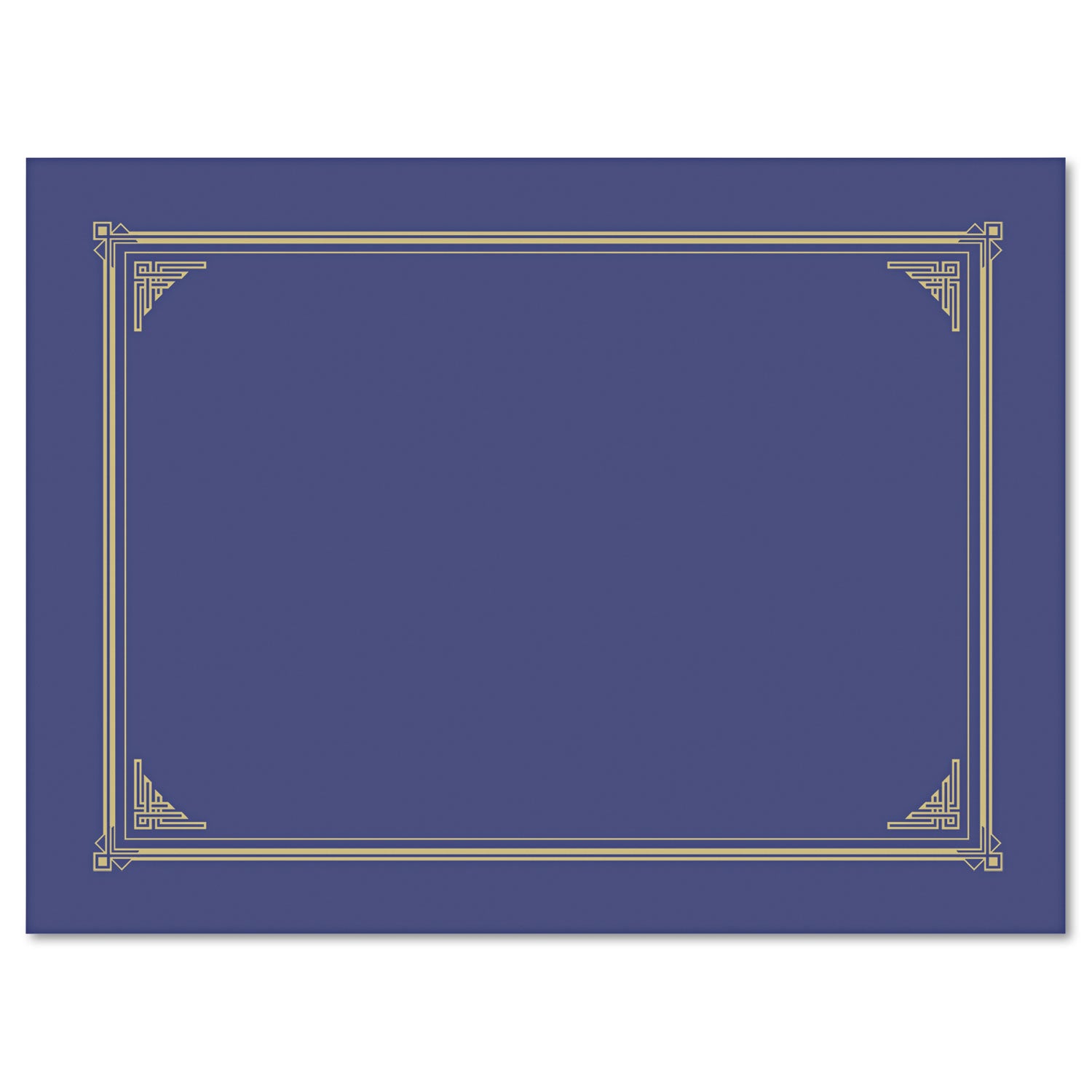 Certificate/Document Cover, 12.5 x 9.75, Metallic Blue, 6/Pack