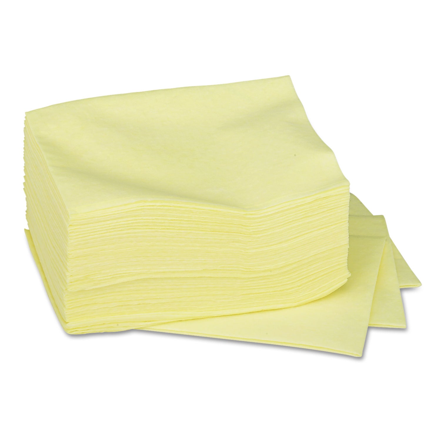 Brawny® Professional Dusting Cloths Quarterfold, 17 x 24, Unscented, Yellow, 50/Pack, 4 Packs/Carton