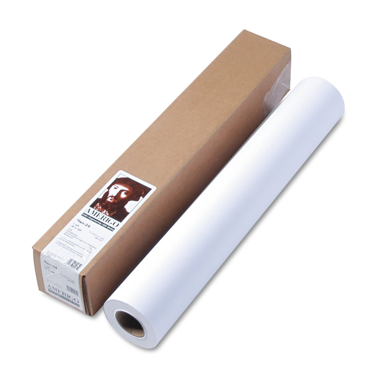 DesignJet Inkjet Large Format Paper, 6.8 mil, 24" x 150 ft, Gloss White