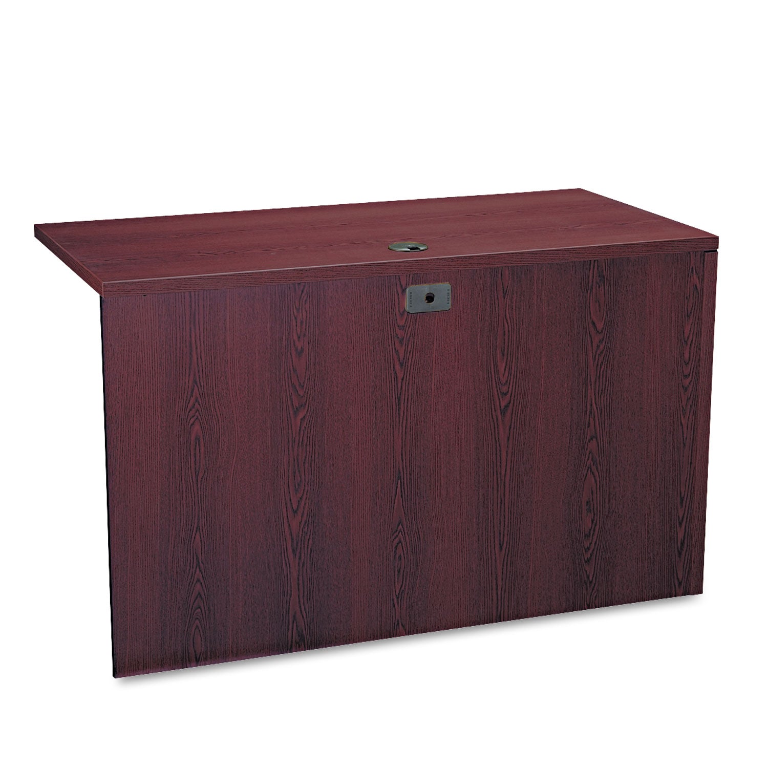 HON® 10500 Series L Workstation Return, 3/4 Height Left Ped, 48w x 24d x 29.5h, Mahogany