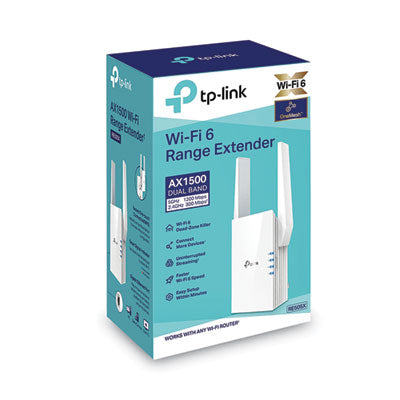 TP-LINK AX1500 RE505X 1500Mbps Wi-Fi Dual Band Range Extender, 1 Port, Dual-Band 2.4 GHz/5 GHz Flipcost Flipcost