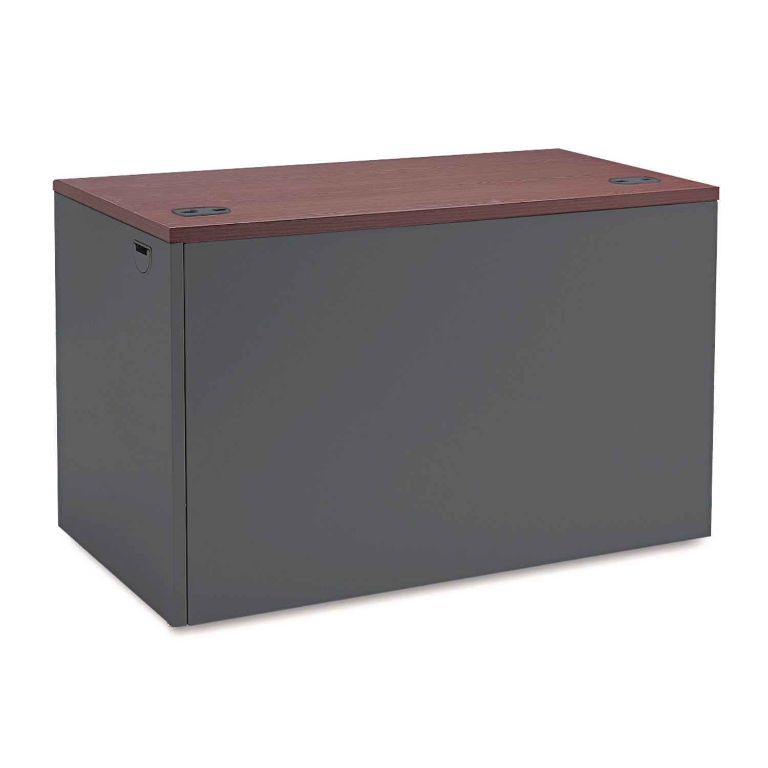 HON® 38000 Series Flush Return, Right, 48w x 24d x 29.5h, Mahogany/Charcoal