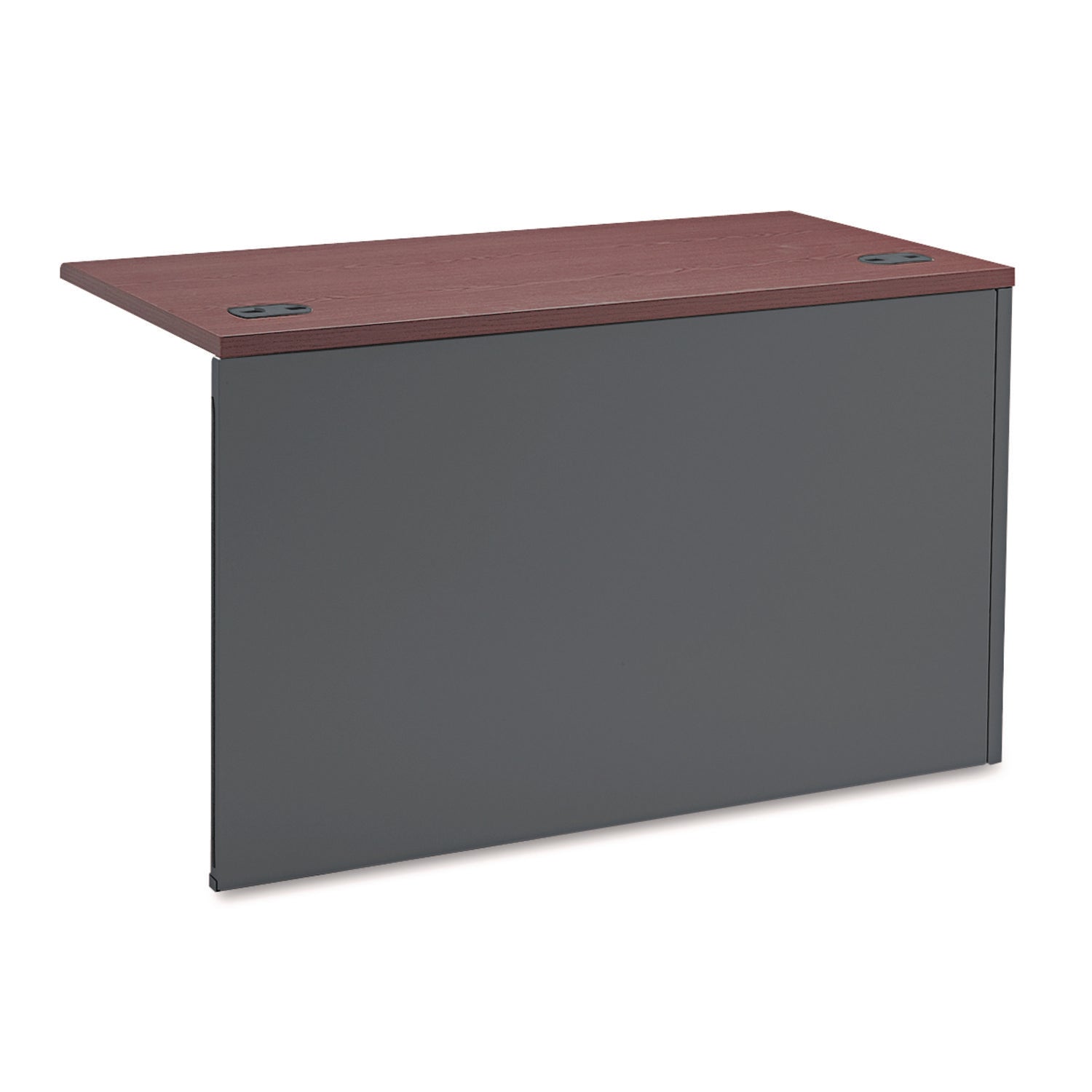 HON® 38000 Series Flush Return, Left, 48w x 24d x 29.5h, Mahogany/Charcoal