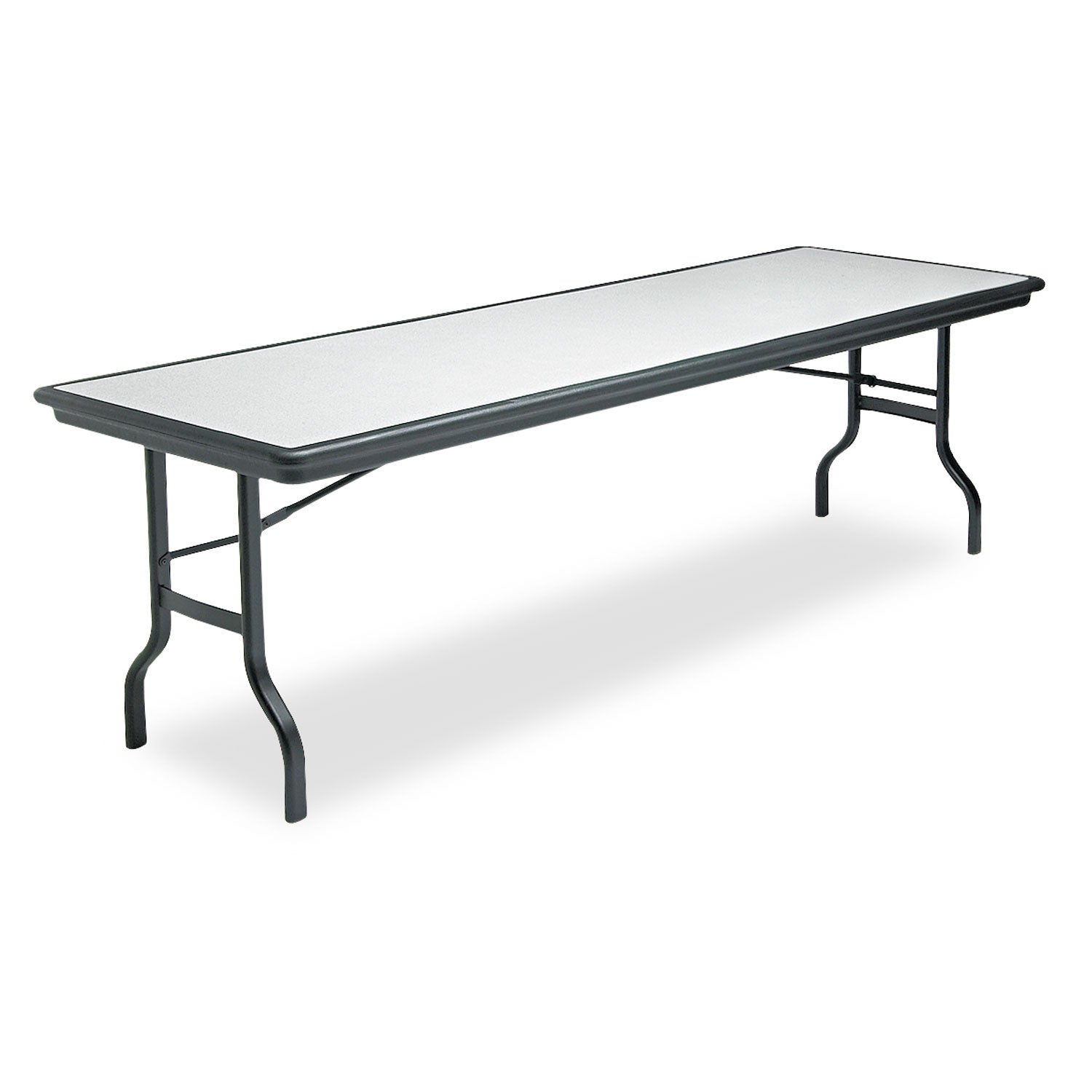 IndestrucTable Ultimate Folding Table, Rectangular, 96" x 30" x 29", Granite/Black