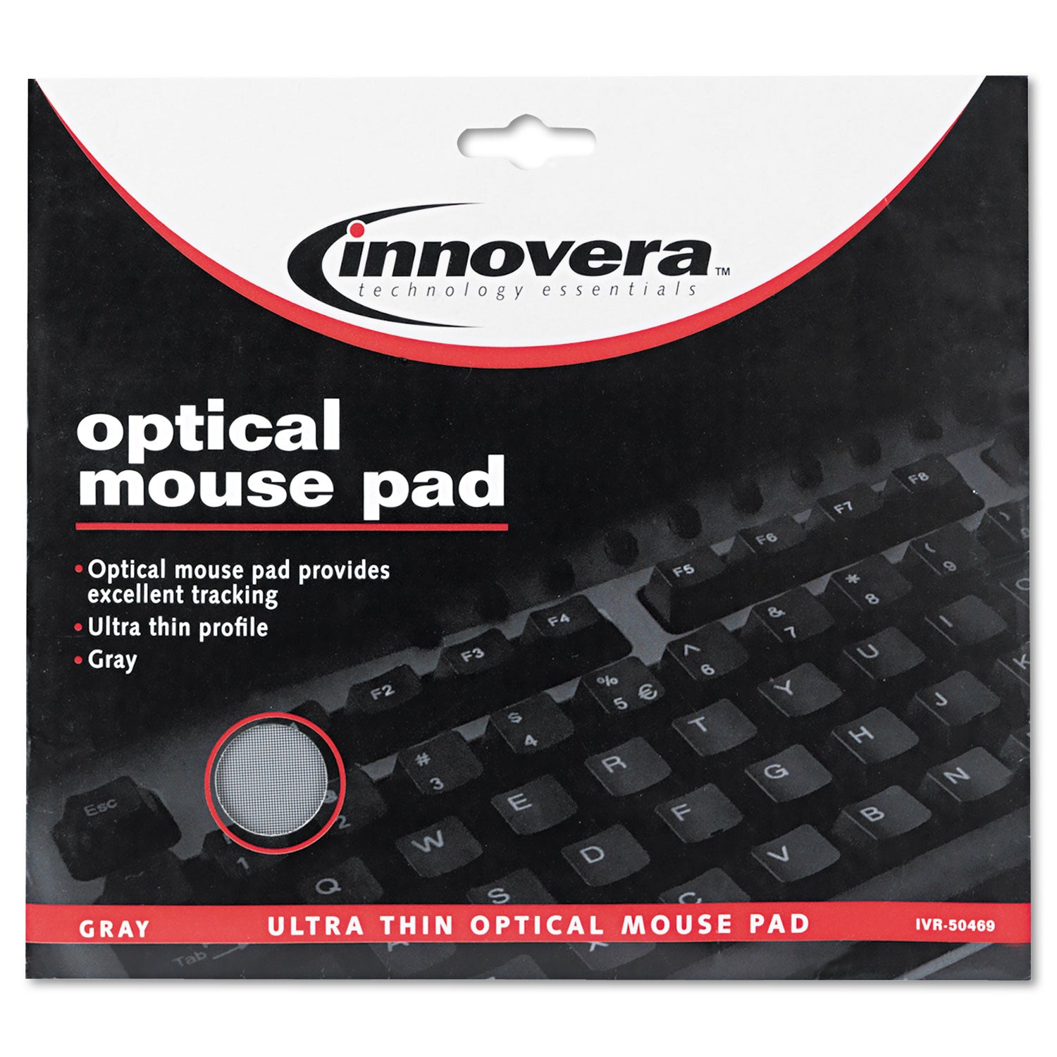 Innovera® Ultra Slim Mouse Pad, 8.75 x 7, Gray