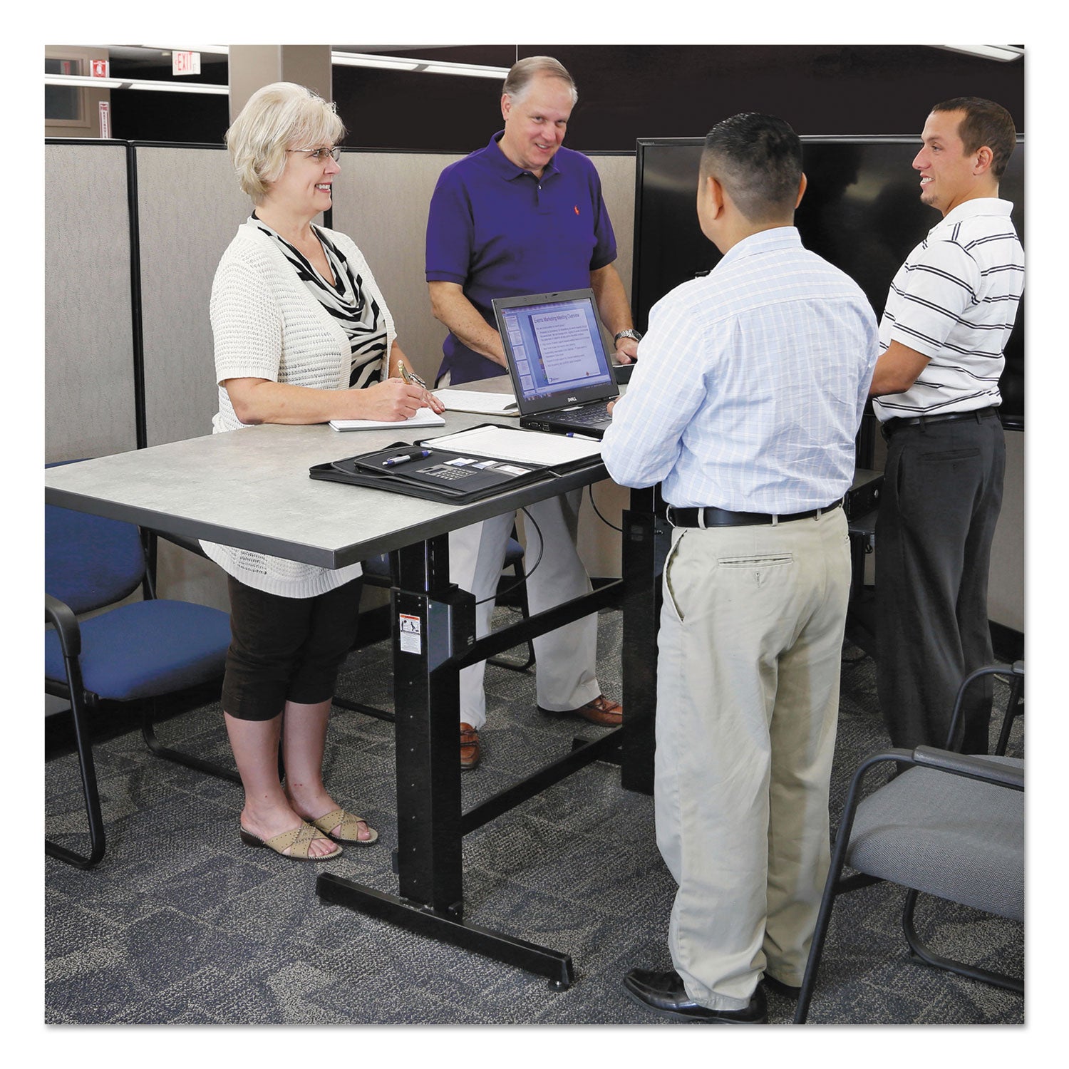 WorkFit™ by Ergotron® WorkFit-B Sit-Stand Base, Up to 88 lb, 42" x 26" x 32" to 51.5", Black