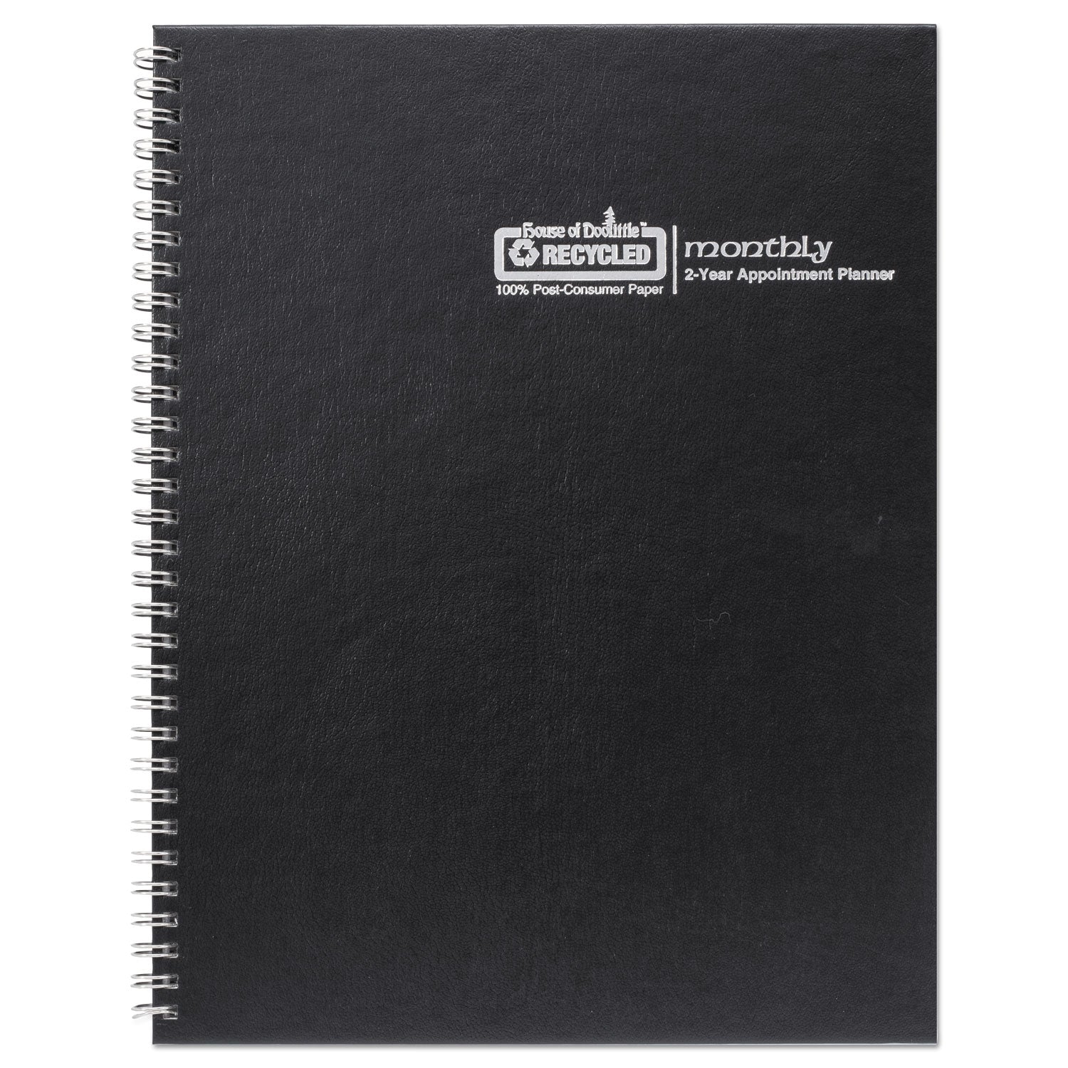 House of Doolittle™ Monthly Hard Cover Two-Year Planner, 11 x 8.5, Black Cover, 24-Month: Jan 2025 to Dec 2026